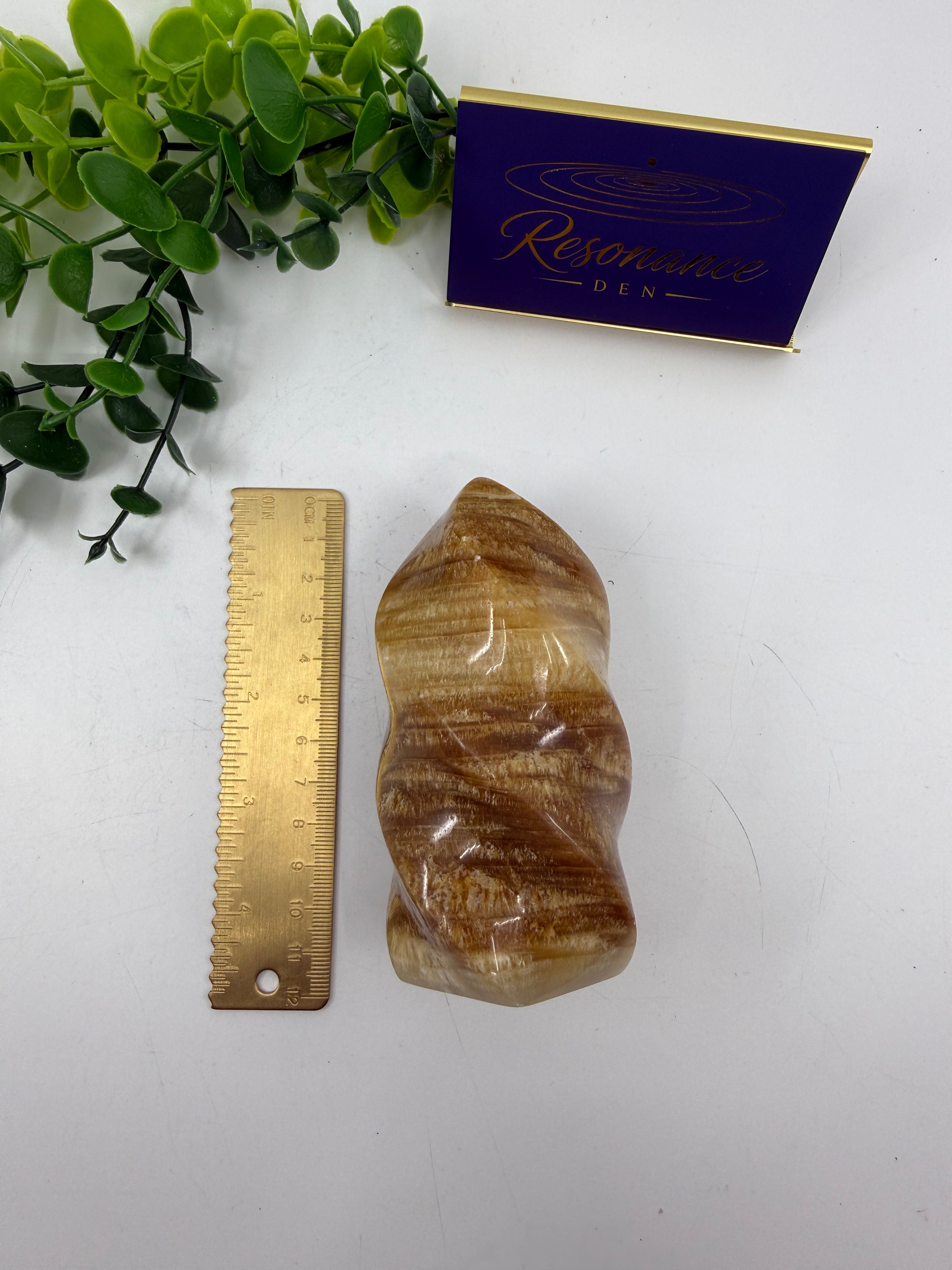 Honey Calcite Flame