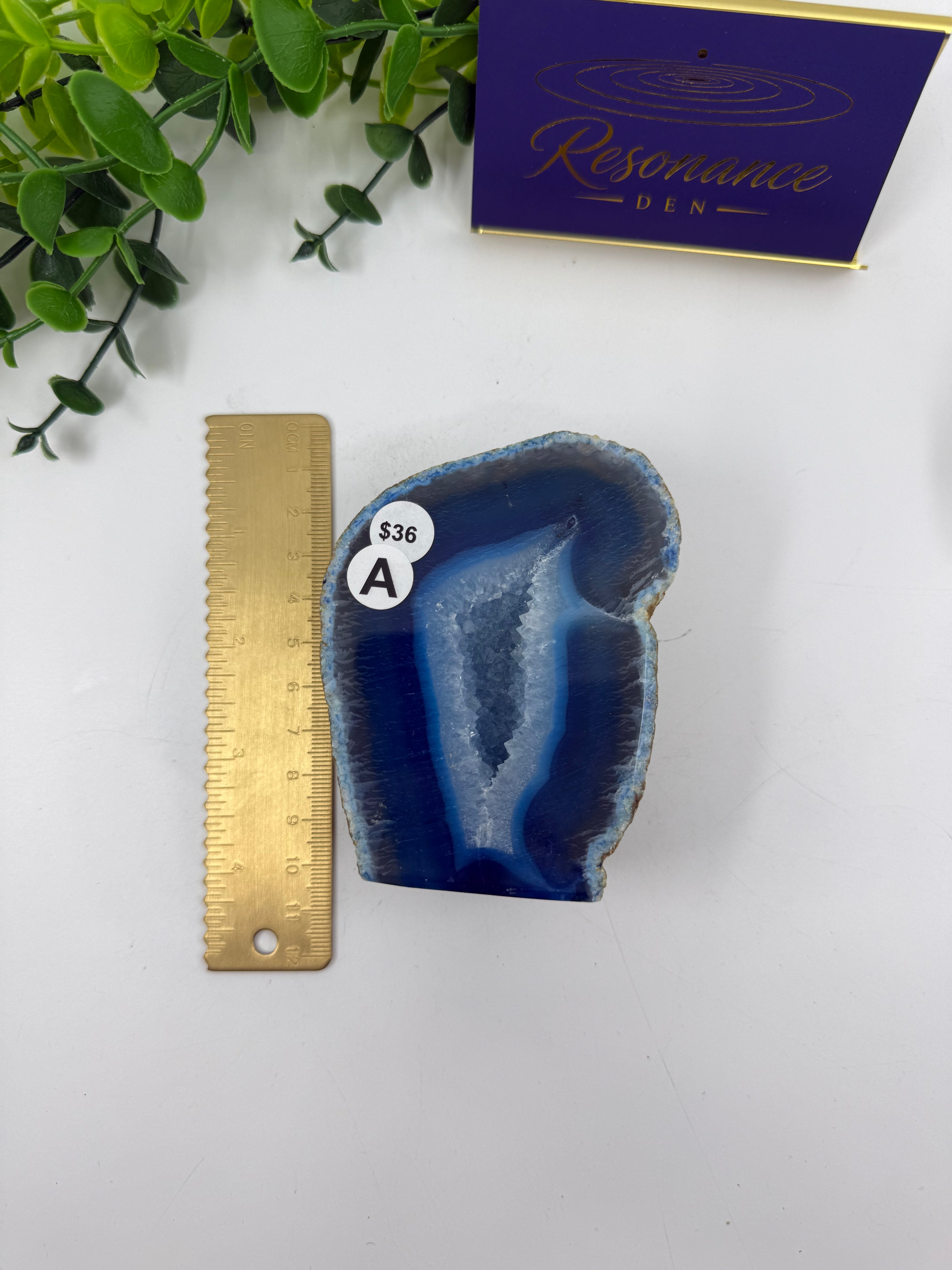 Dyed Blue Agate Sliced Freeform (Opt A)