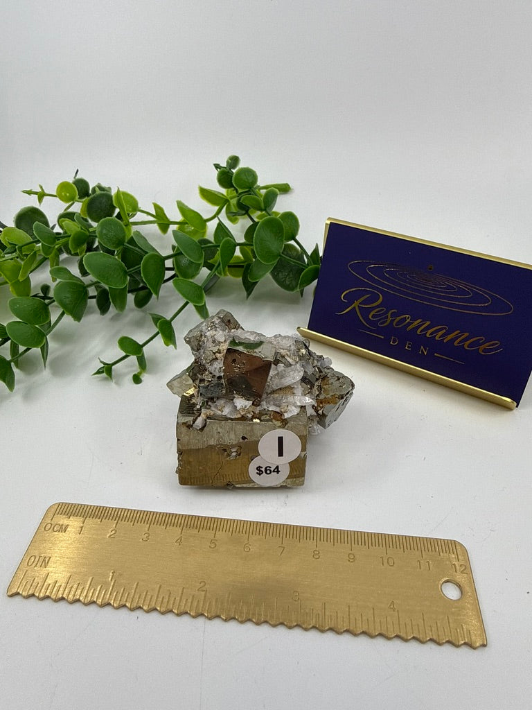 Pyrite with Calcite Raw Chunk (Opt I)