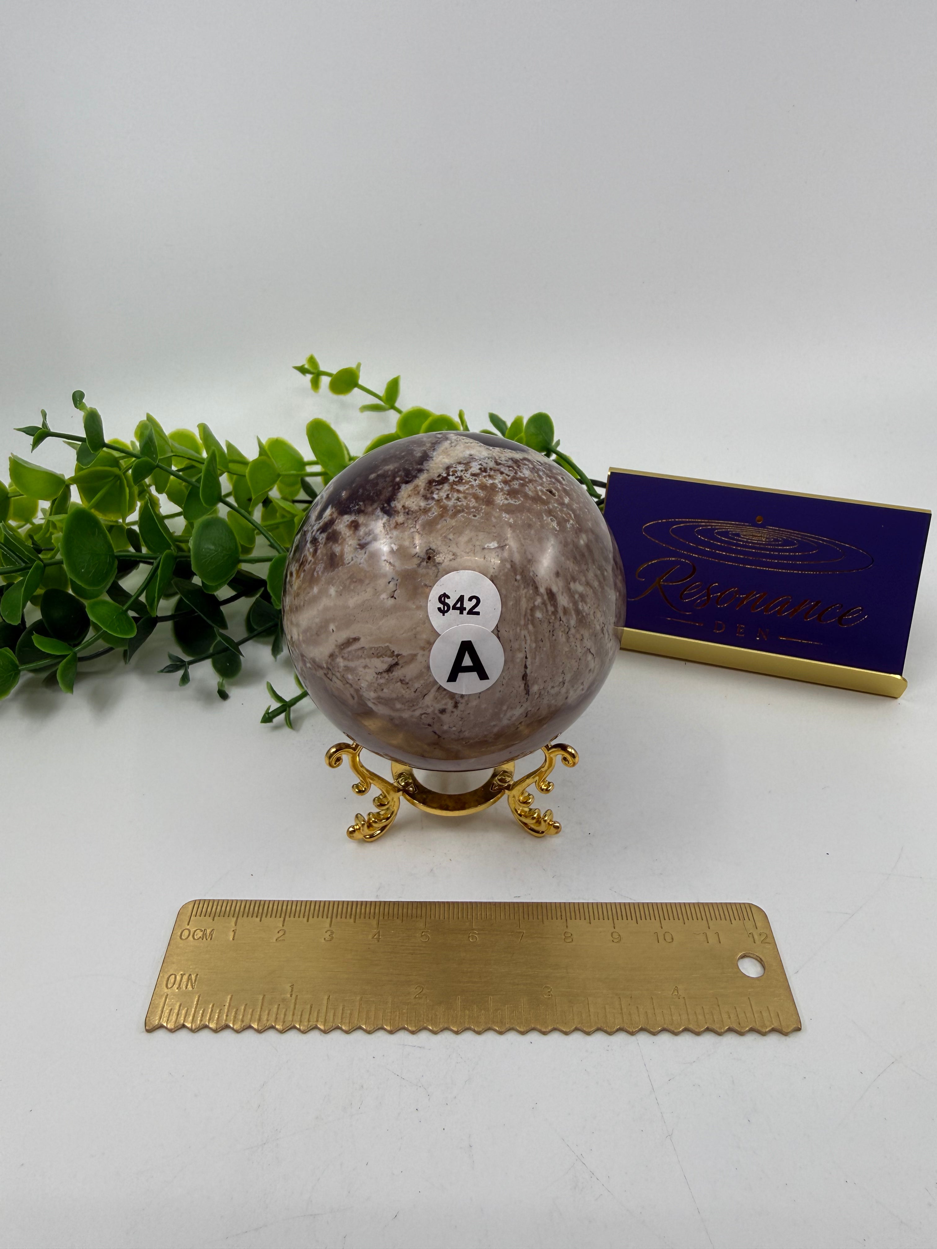 Chocolate Calcite Sphere (Opt A)