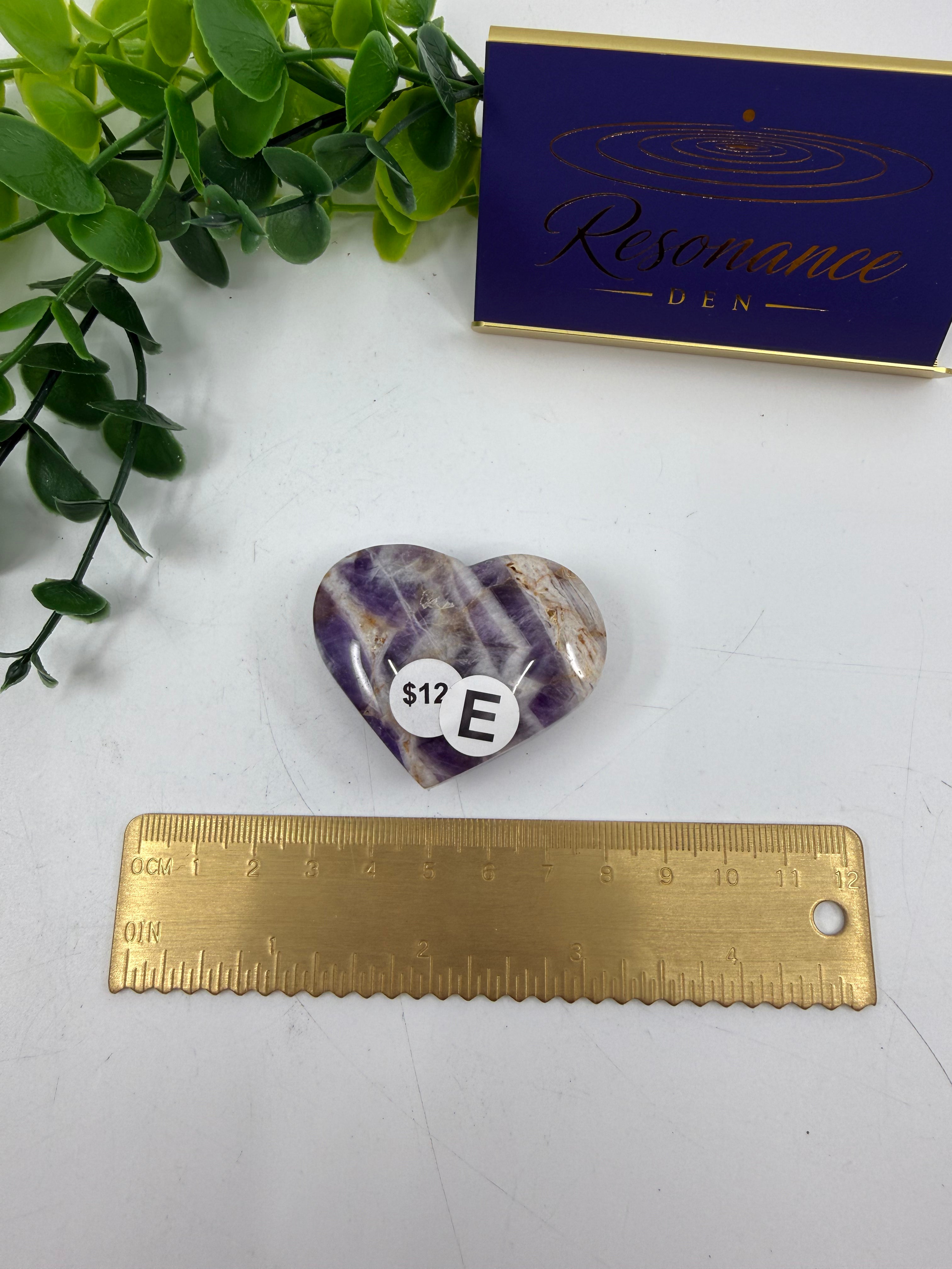 Chevron Amethyst Heart (Opt E)