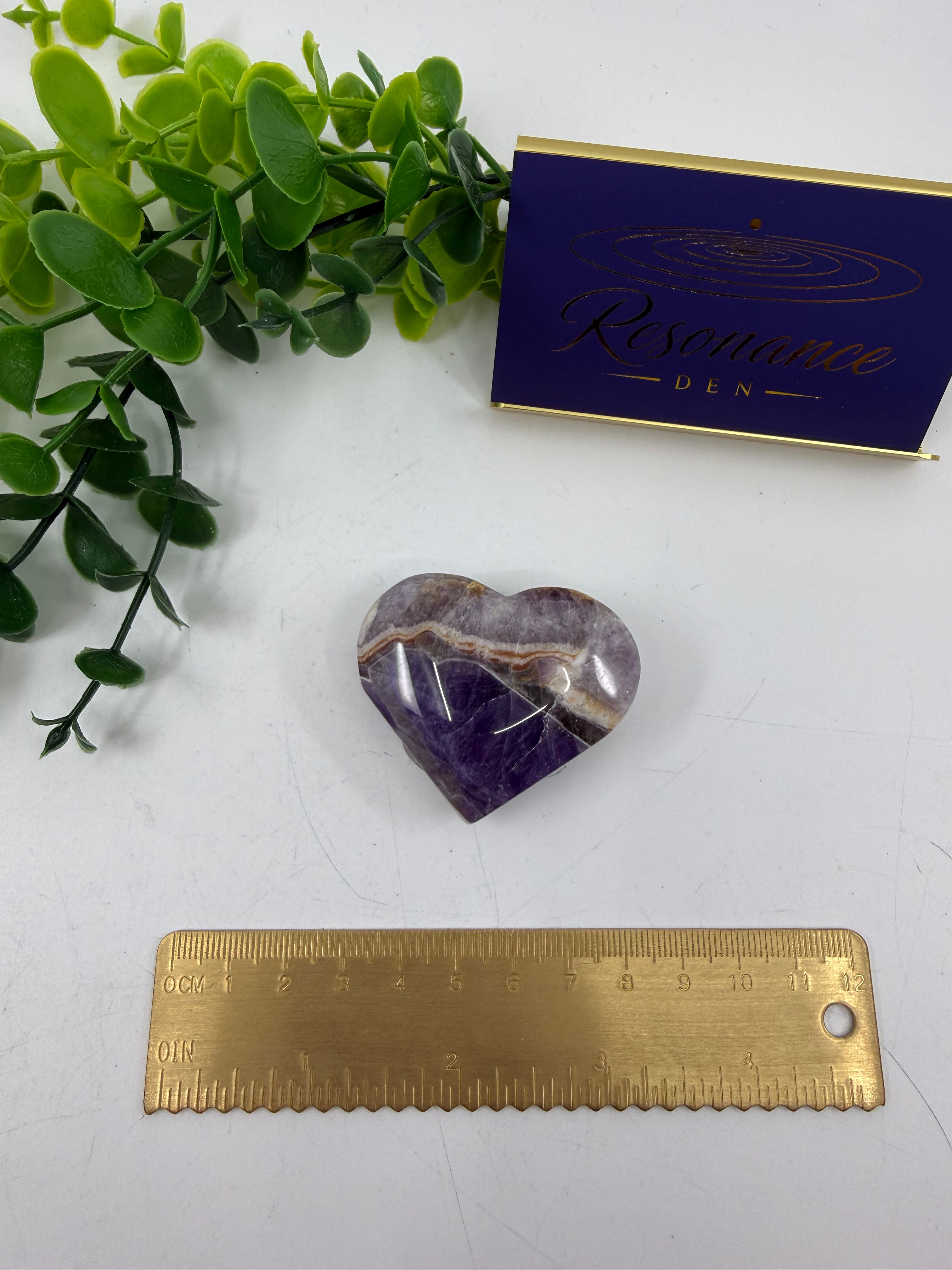Chevron Amethyst Heart (Opt D)