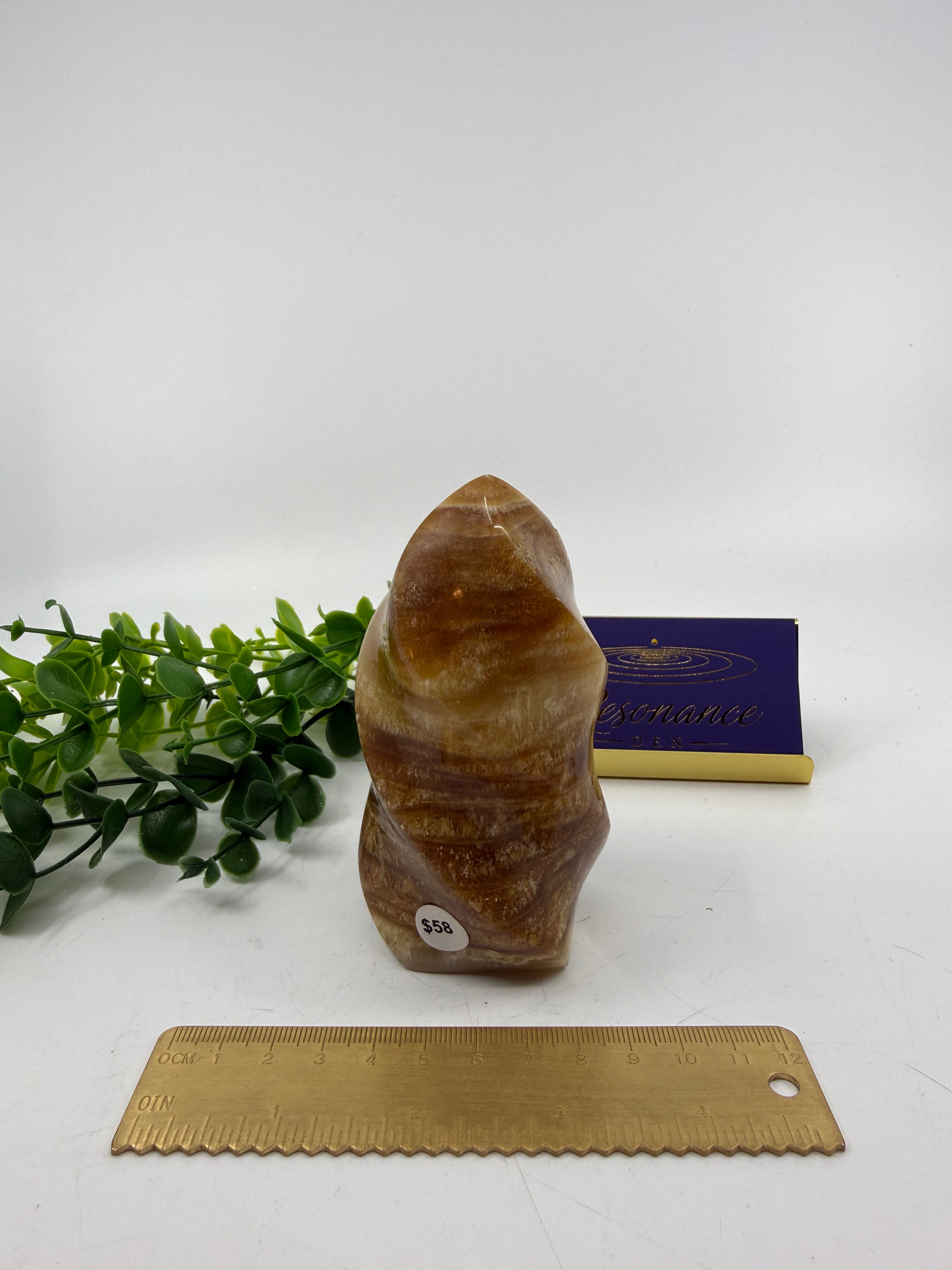 Honey Calcite Flame