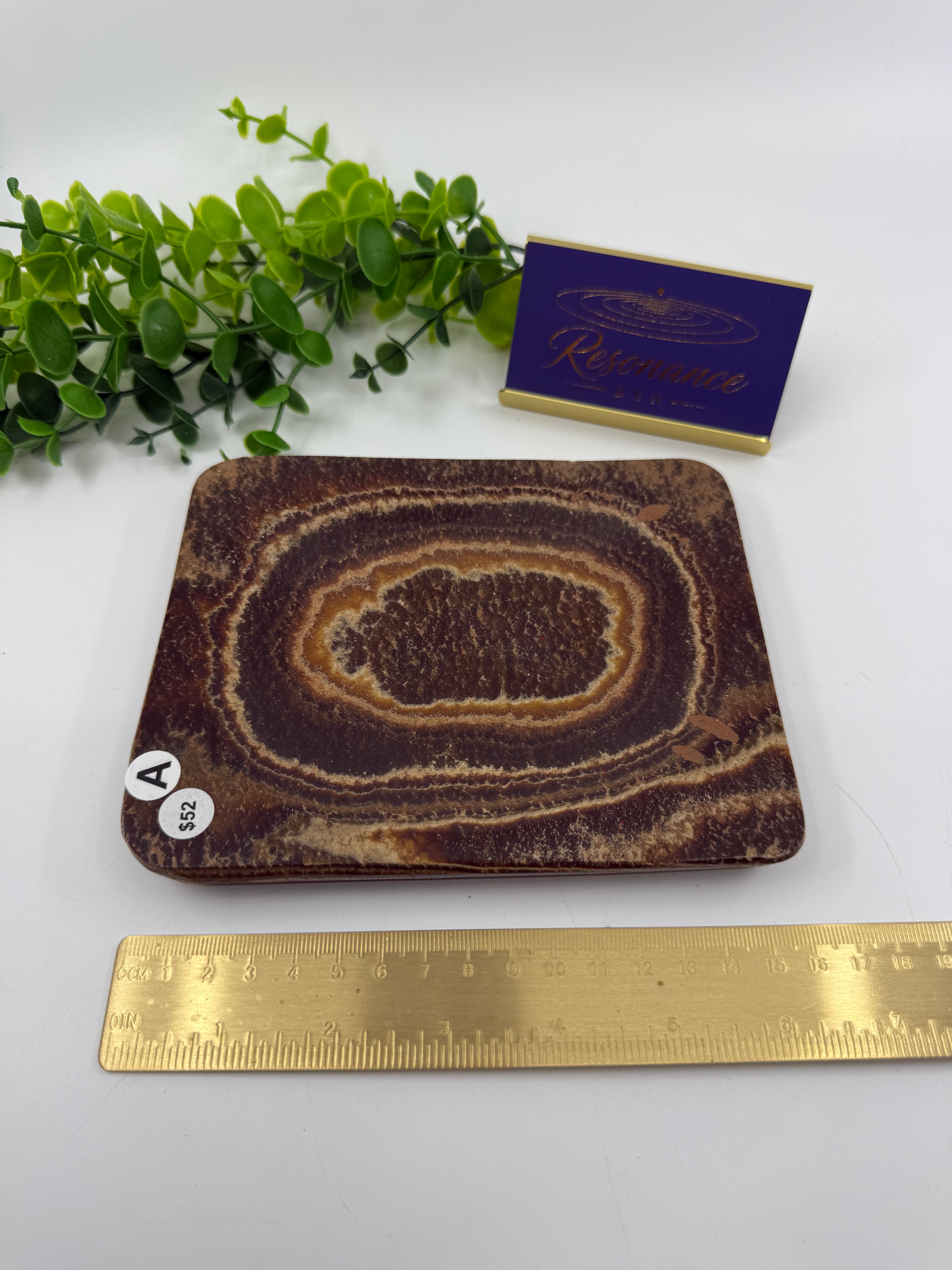 Chocolate Calcite Trinket Tray (Opt A)