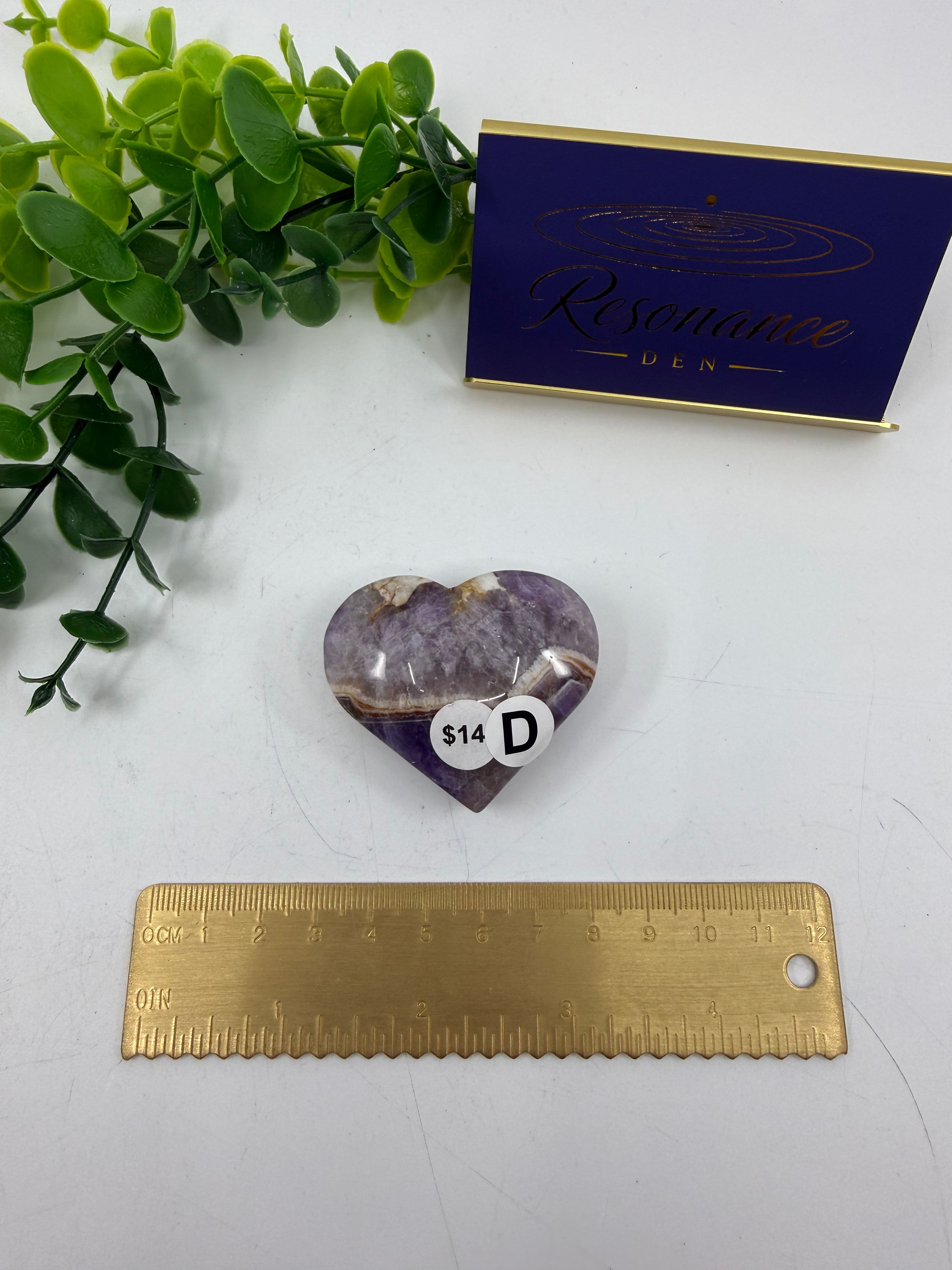 Chevron Amethyst Heart (Opt D)