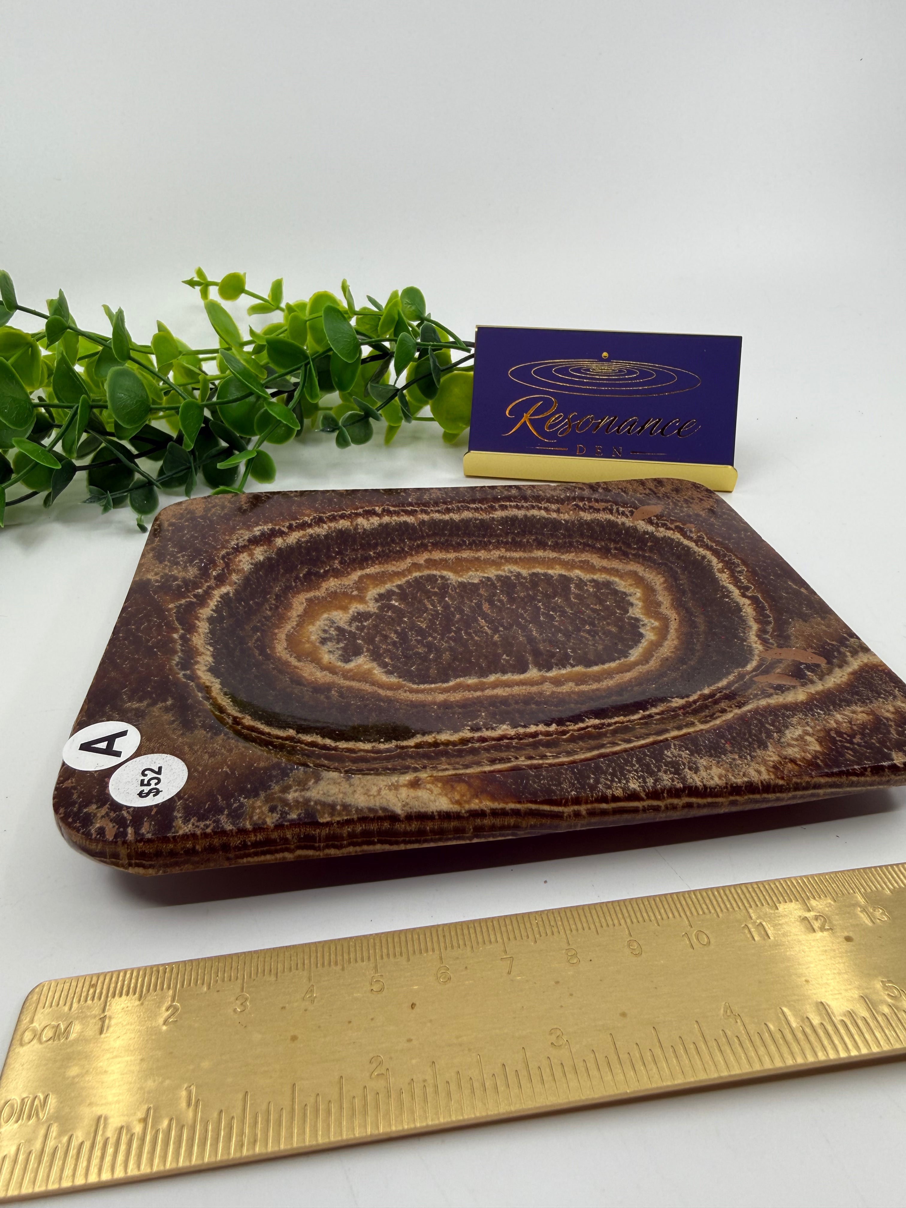 Chocolate Calcite Trinket Tray (Opt A)