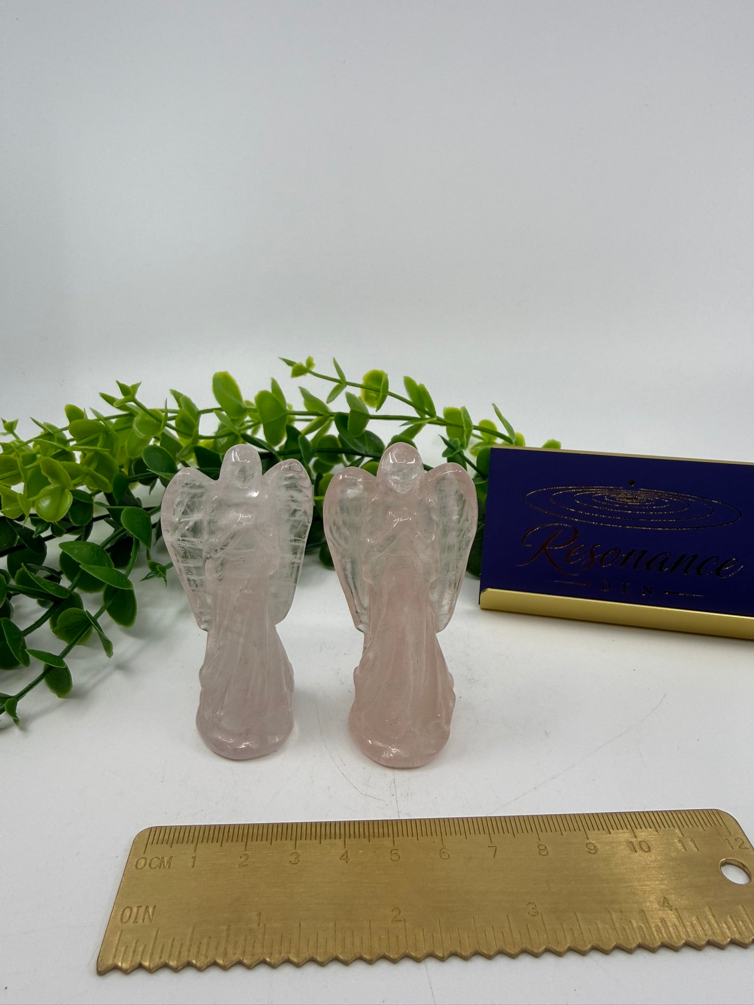 Rose Quartz Angel Carvings | Intuitively Chosen