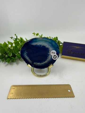 Dyed Blue Agate Slice (Opt D)