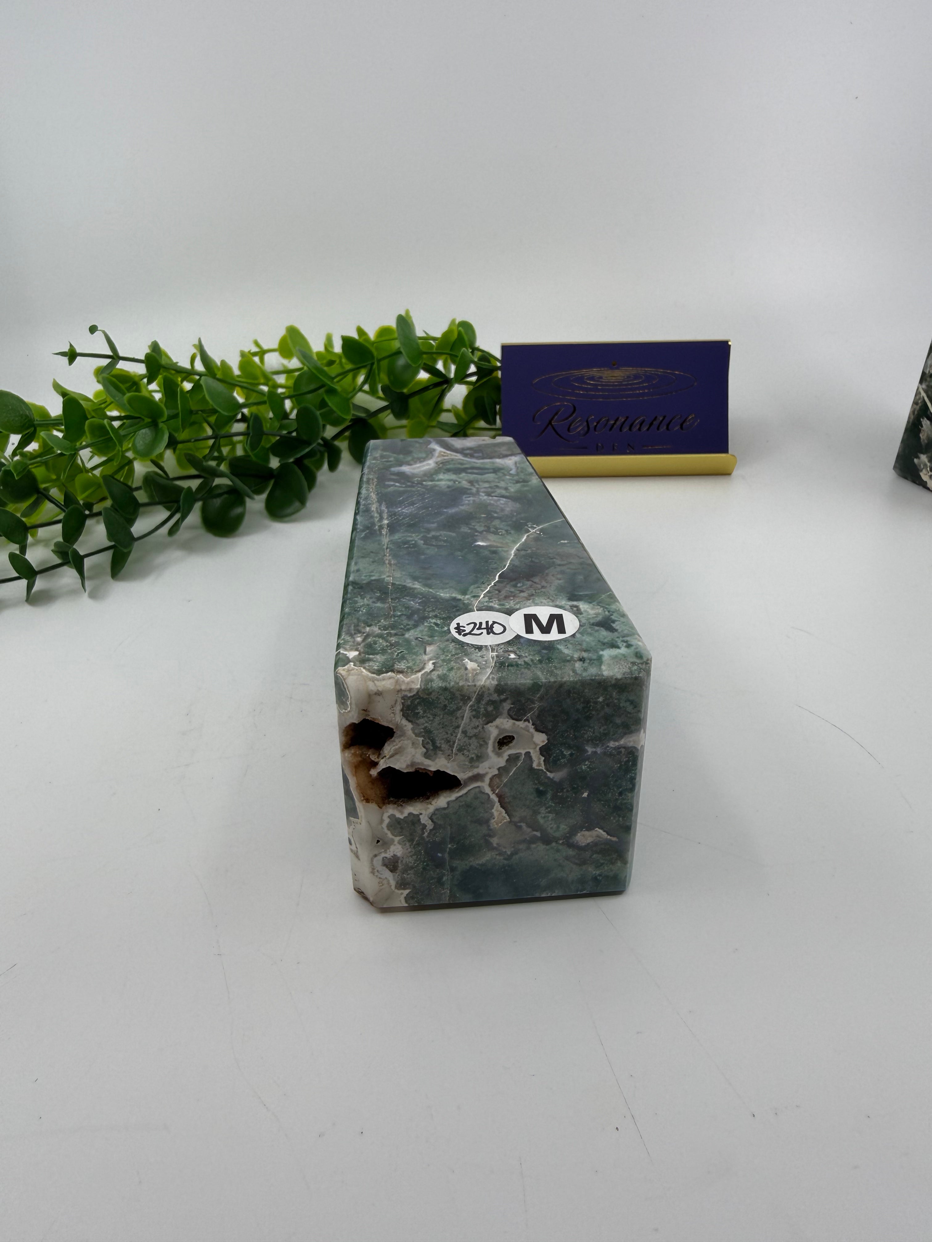 Moss Agate Large Tower (Opt M)