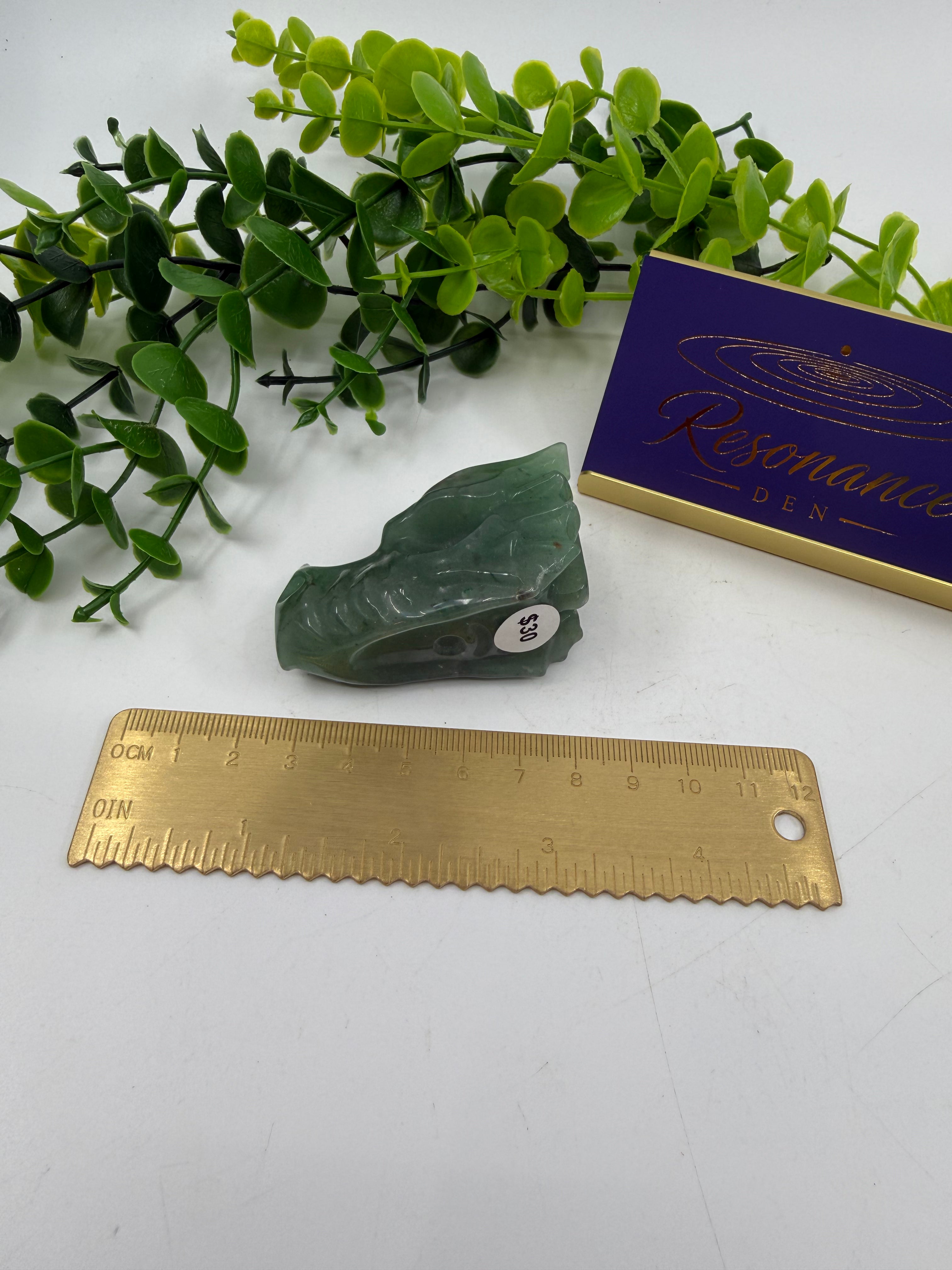 Green Aventurine Dragon's Head