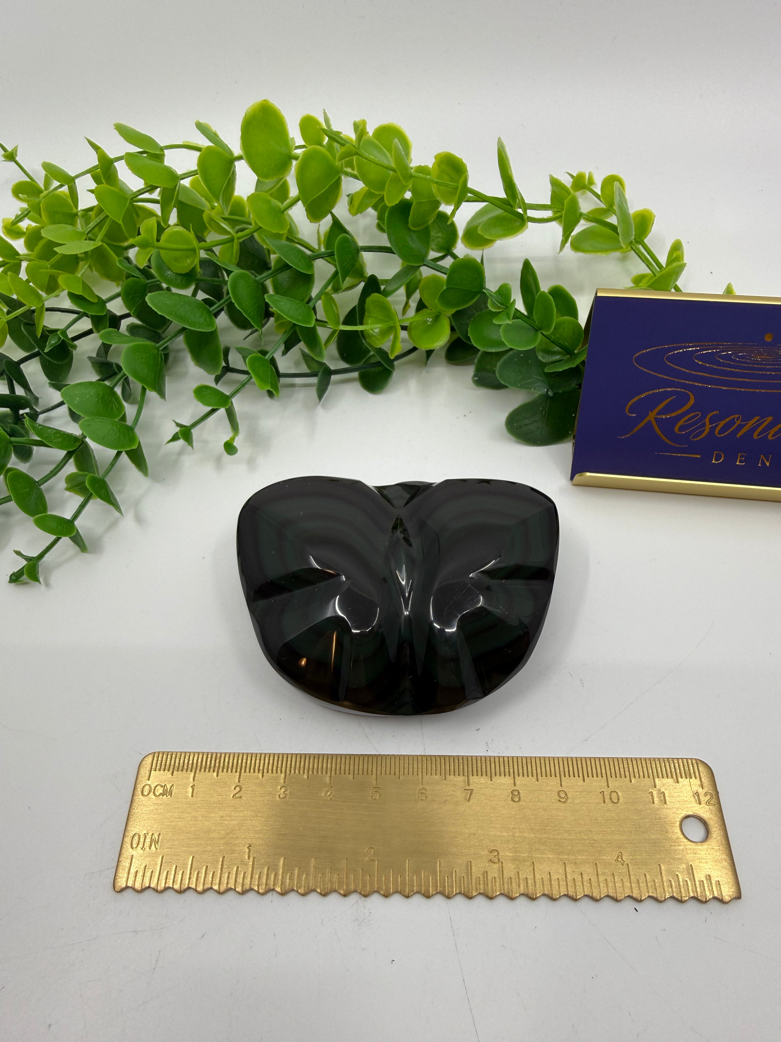 Rainbow Obsidian Butterfly Carving (Opt B)