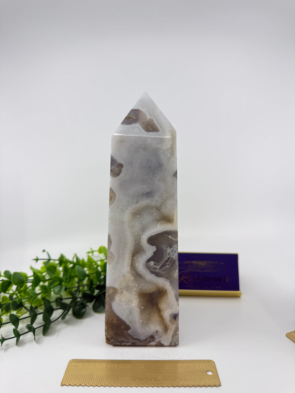 Moss Agate Large Tower (Opt K)
