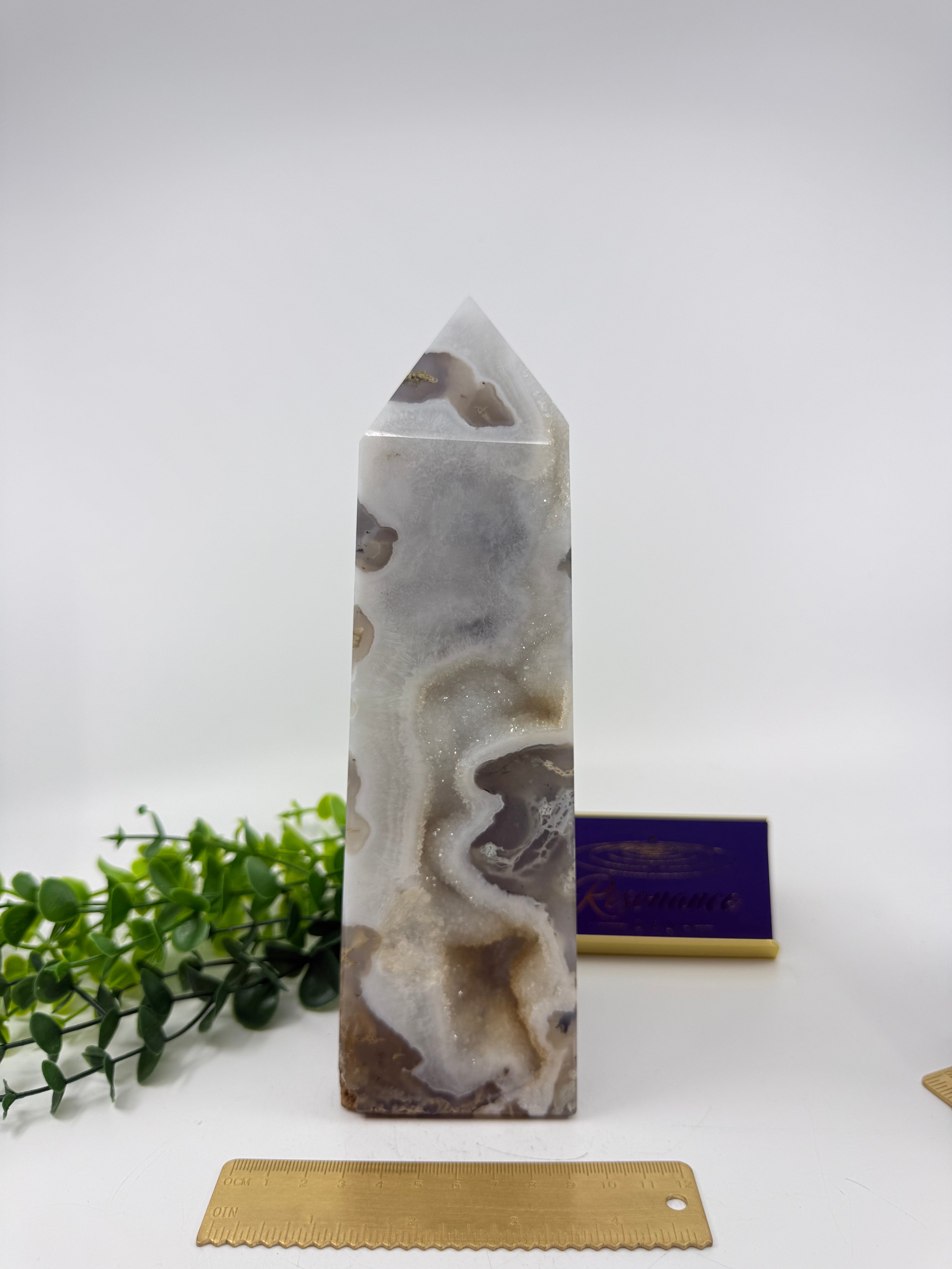 Moss Agate Large Tower (Opt K)