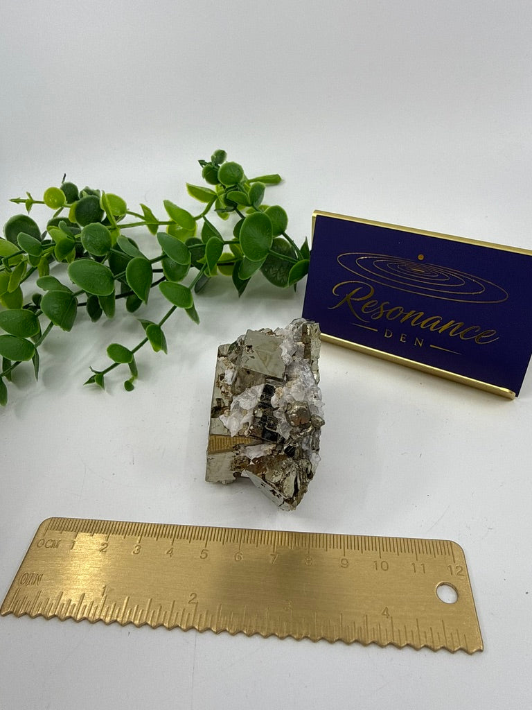 Pyrite with Calcite Raw Chunk (Opt I)