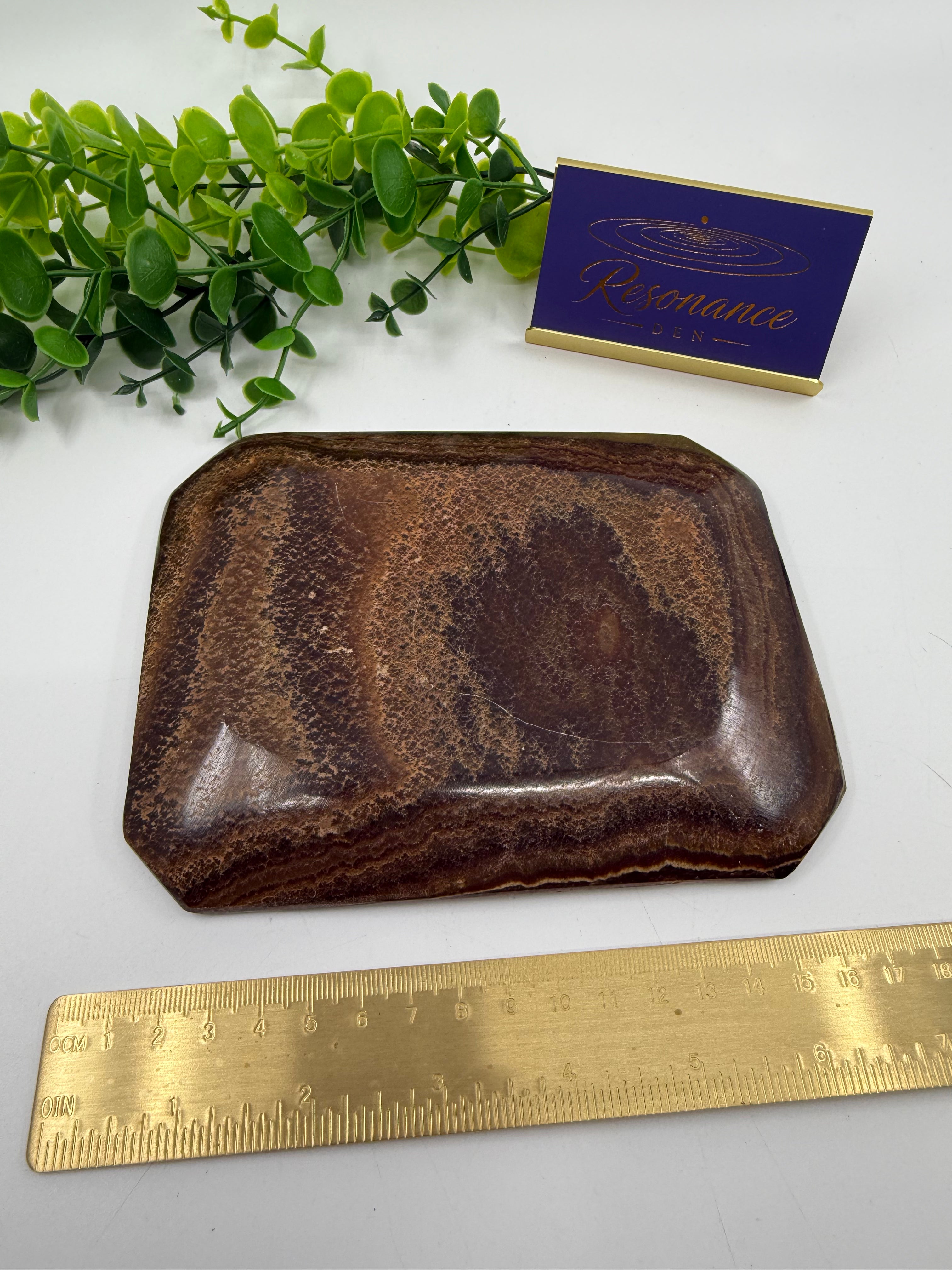 Chocolate Calcite Trinket Tray (Opt B)