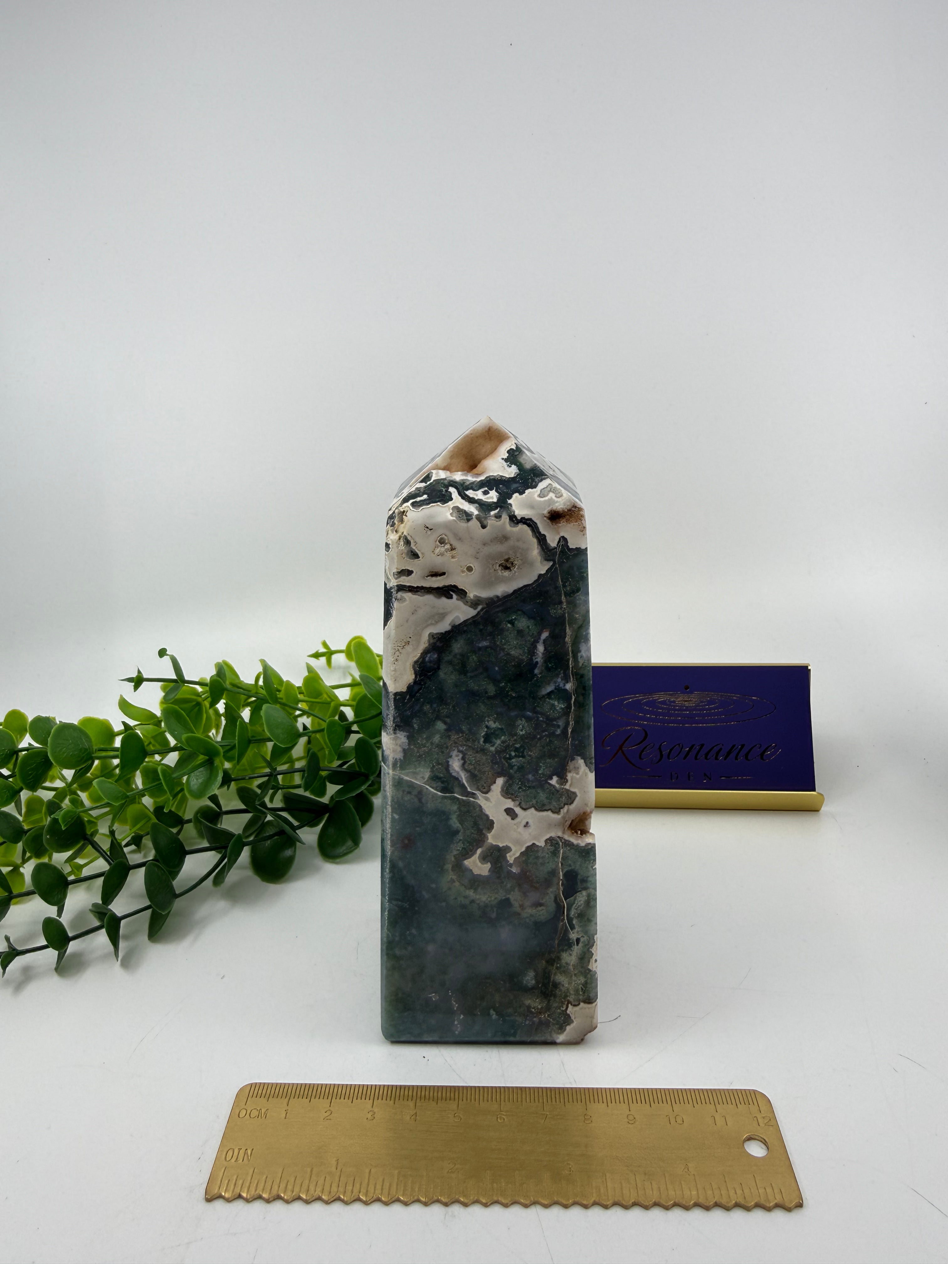 Moss Agate Large Tower (Opt M)