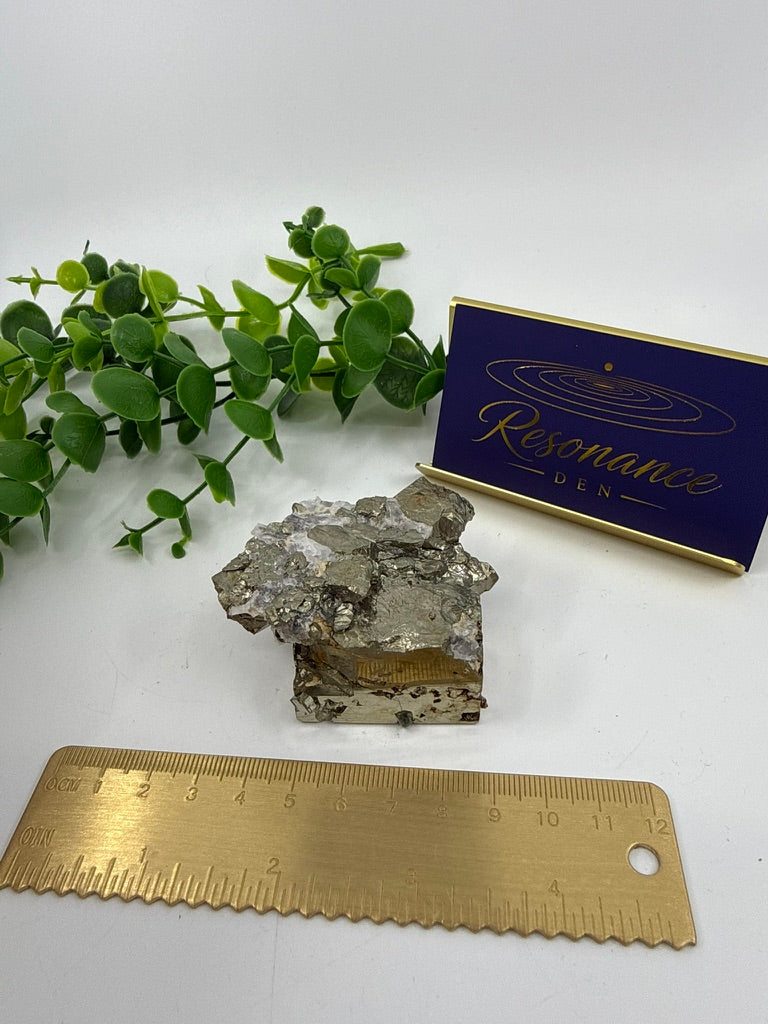 Pyrite with Calcite Raw Chunk (Opt I)
