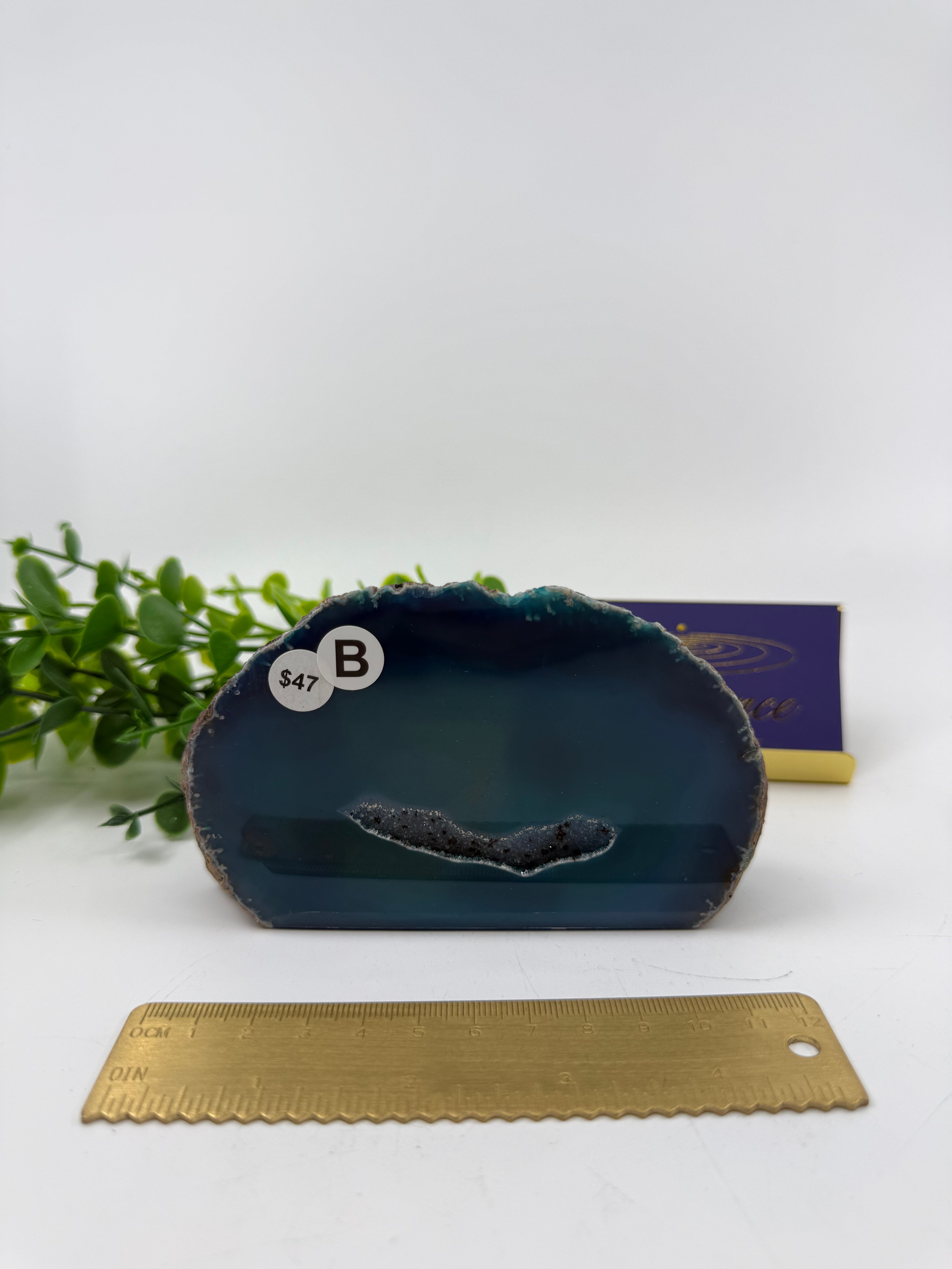 Dyed Blue Agate Sliced Freeform (Opt B)