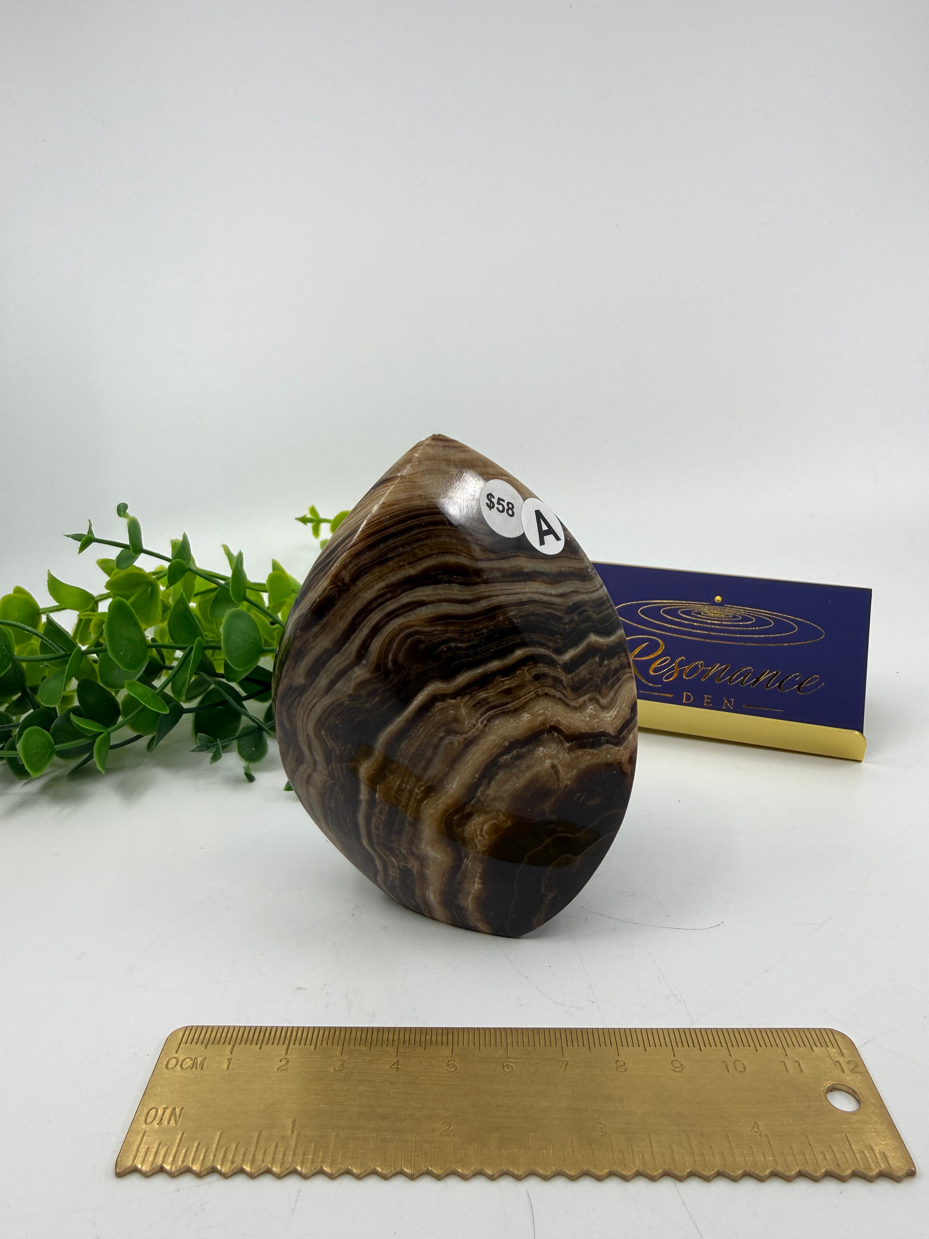 Chocolate Calcite Freeform Flame (Opt A)