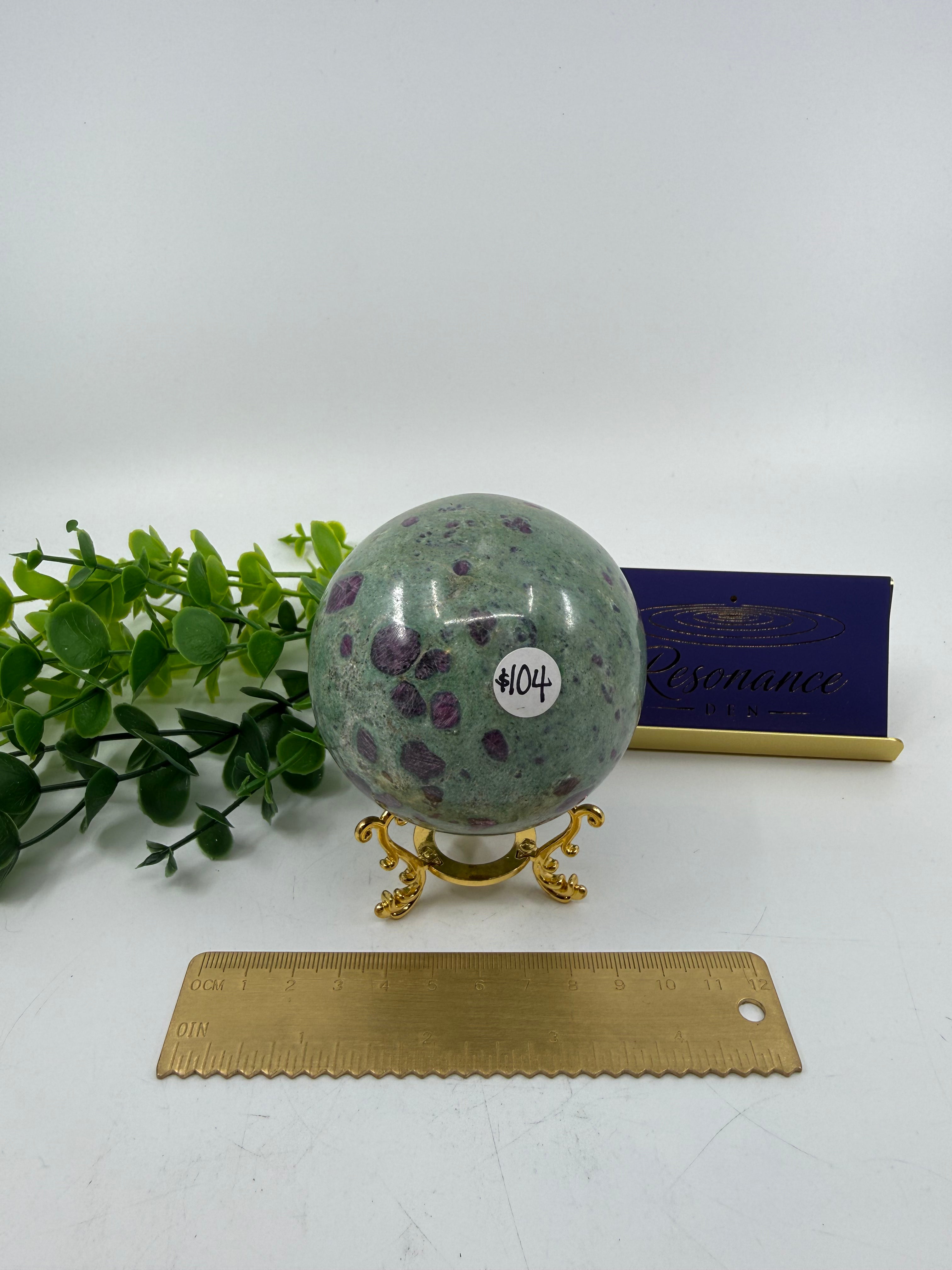 Ruby Fuchsite Sphere