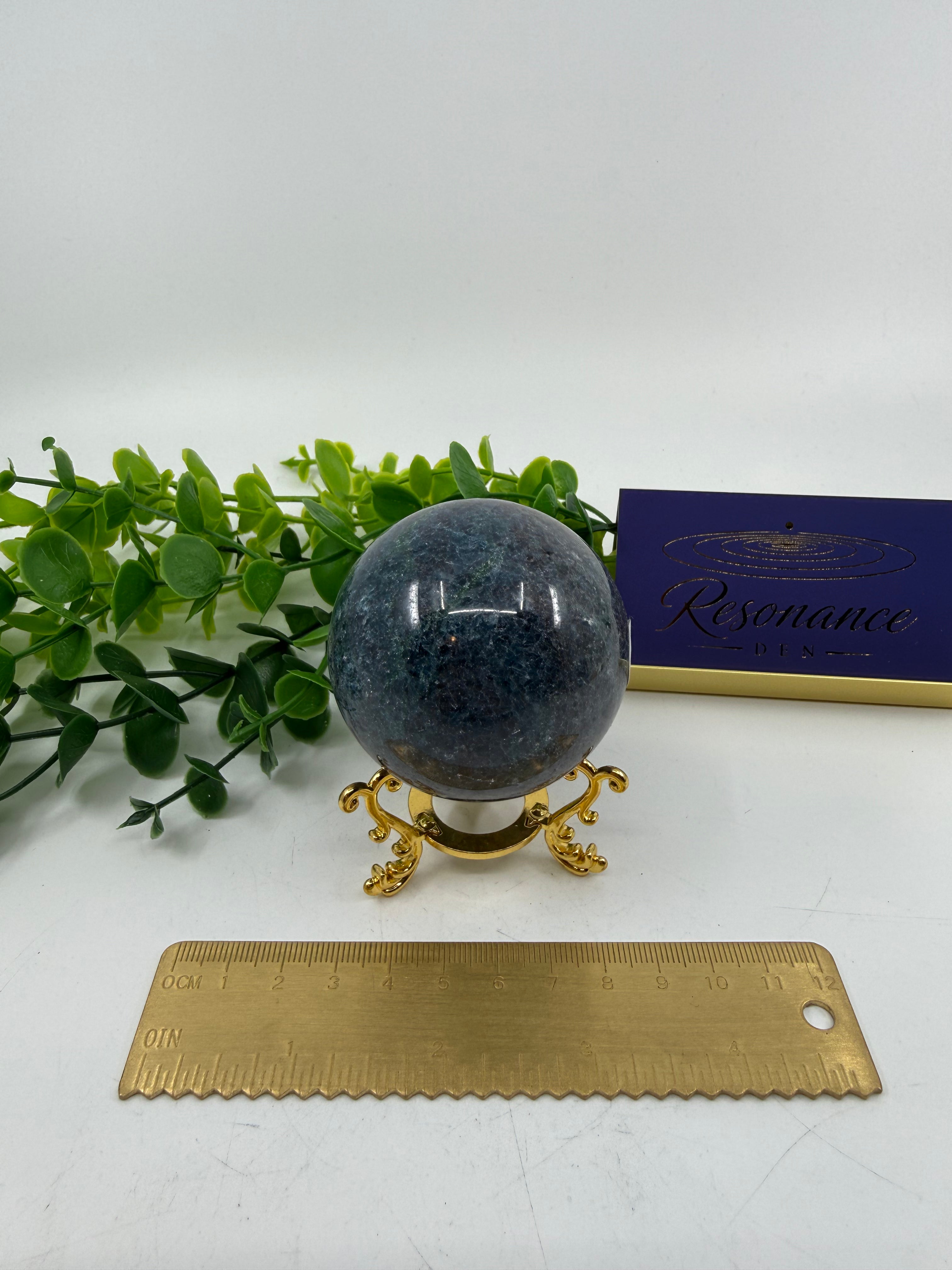 Ruby Fuchsite in Kyanite Sphere (Opt A)