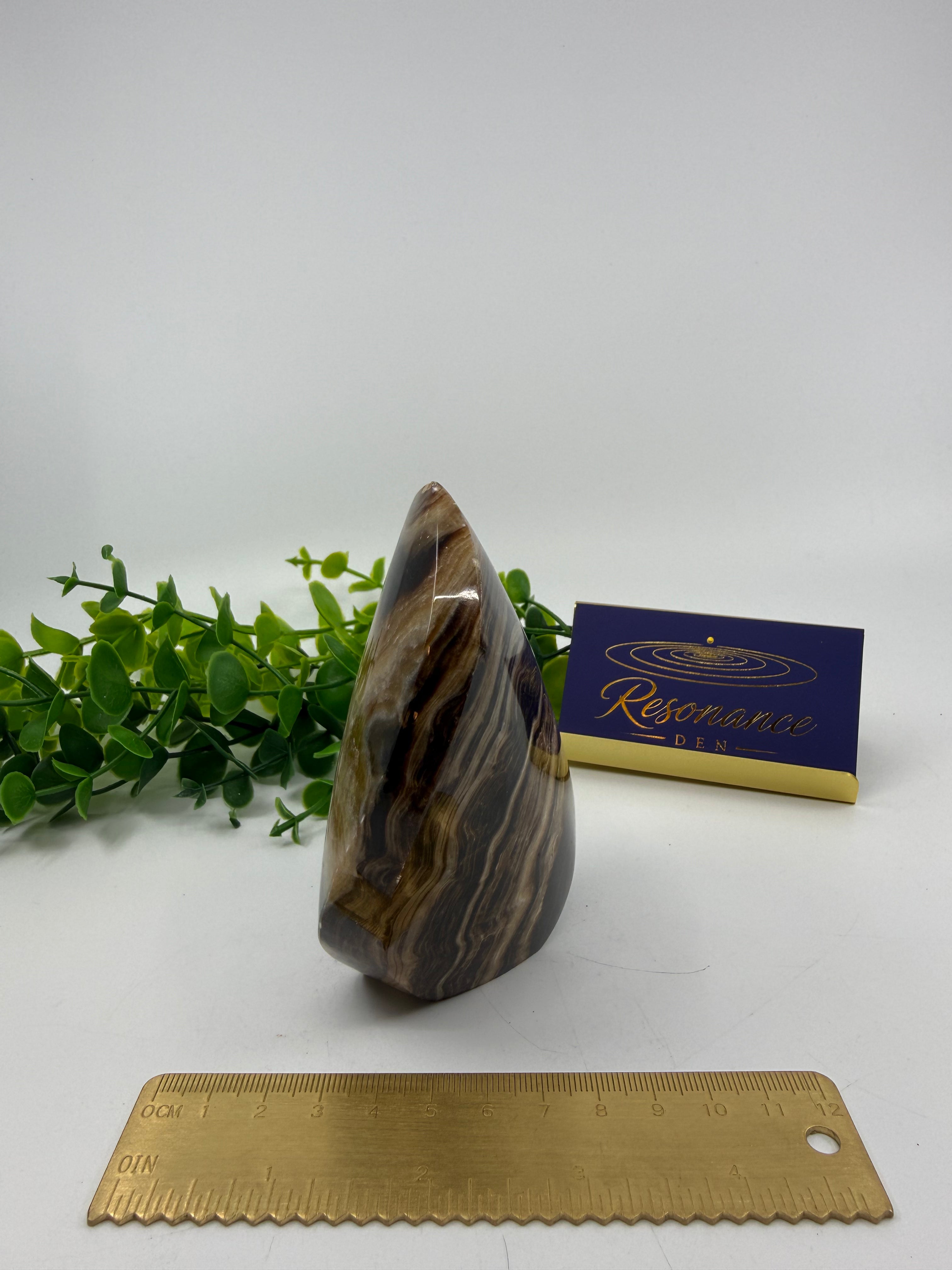 Chocolate Calcite Freeform Flame (Opt A)