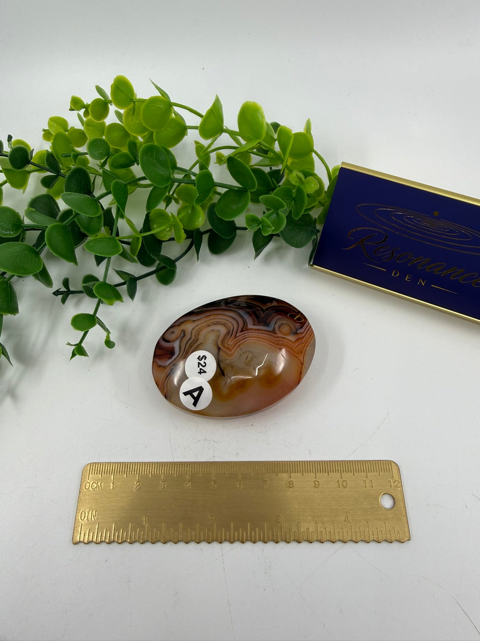 Carnelian Palm Stone (Opt A)