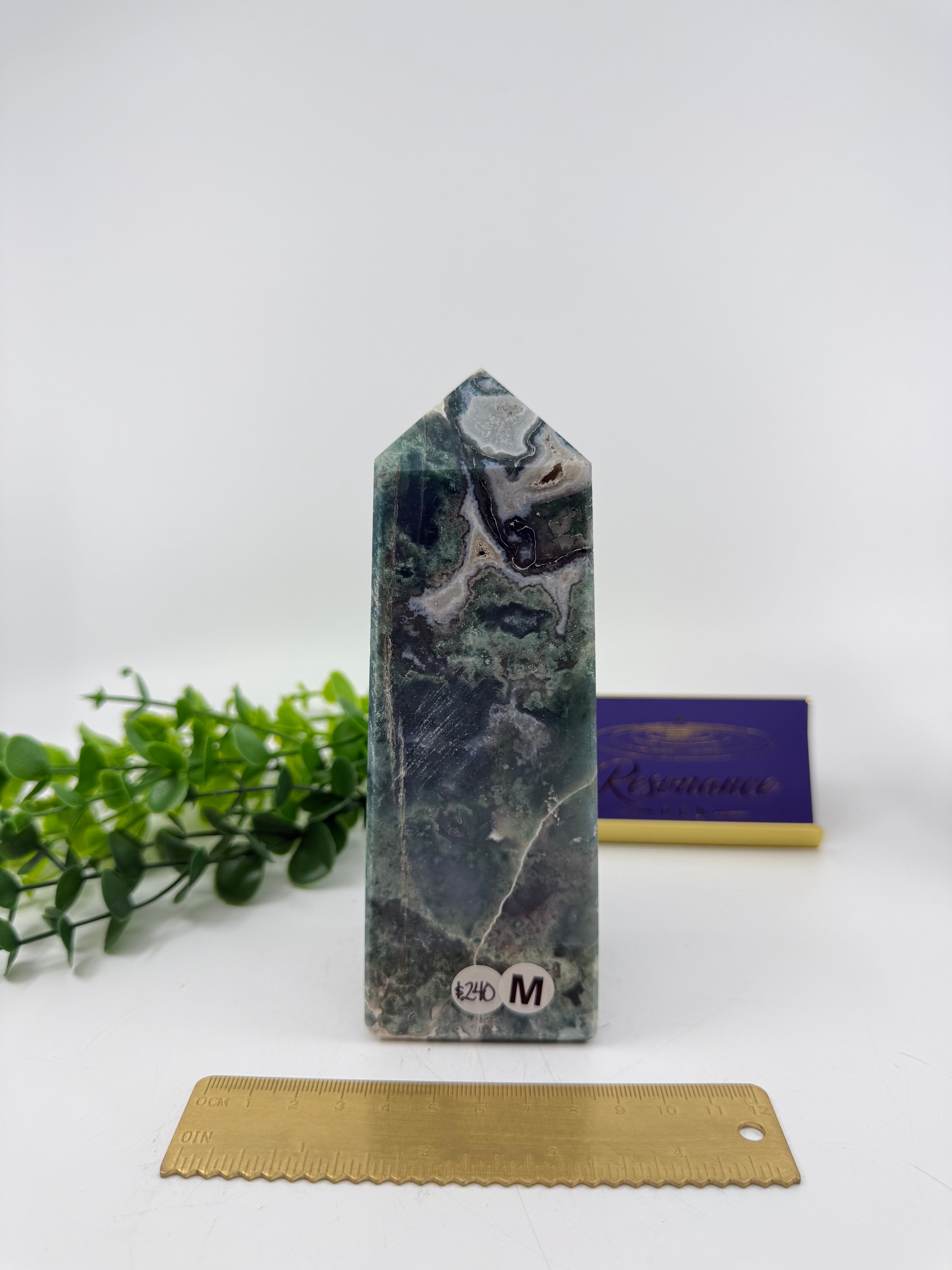 Moss Agate Large Tower (Opt M)