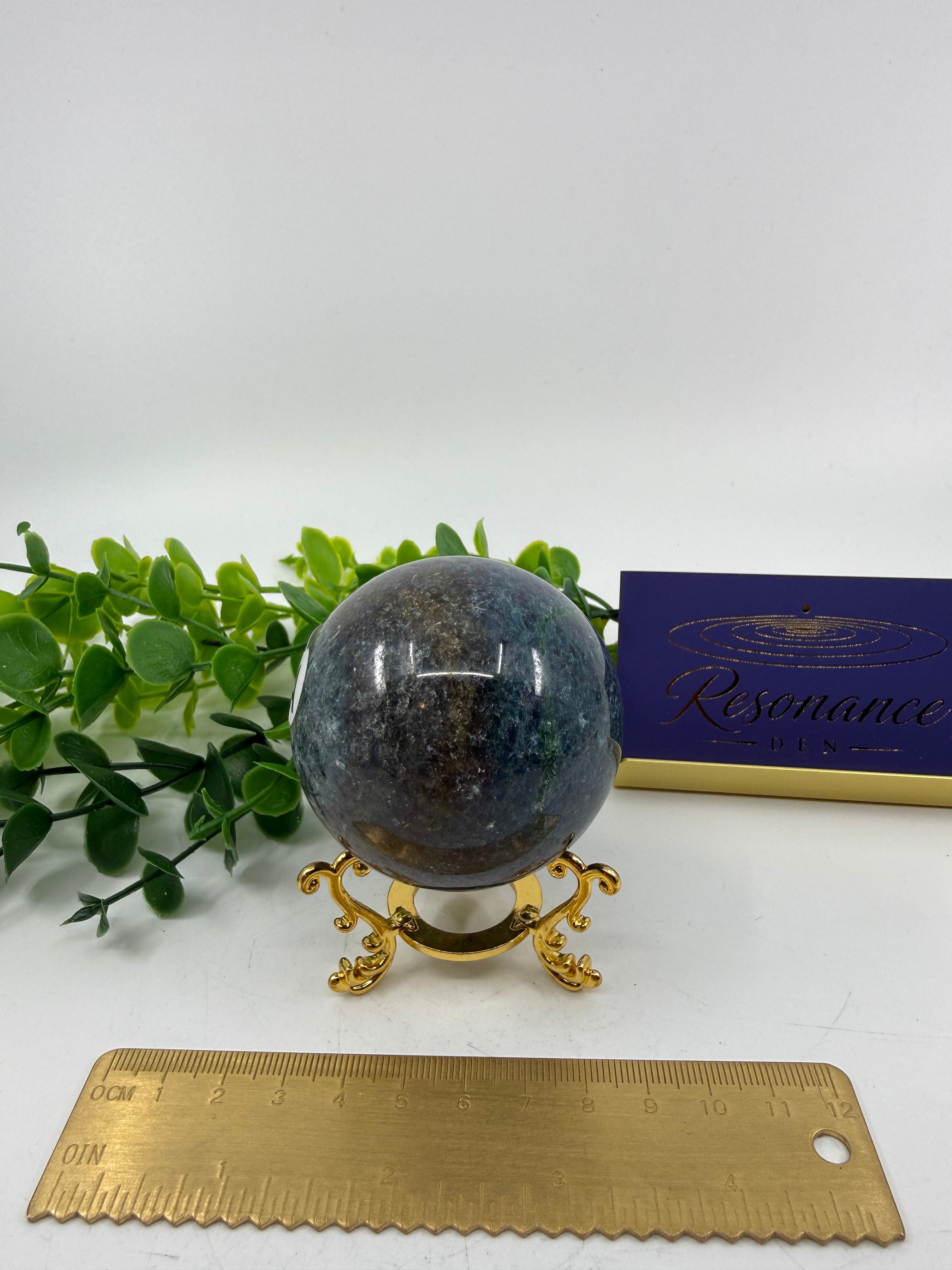 Ruby Fuchsite in Kyanite Sphere (Opt B)