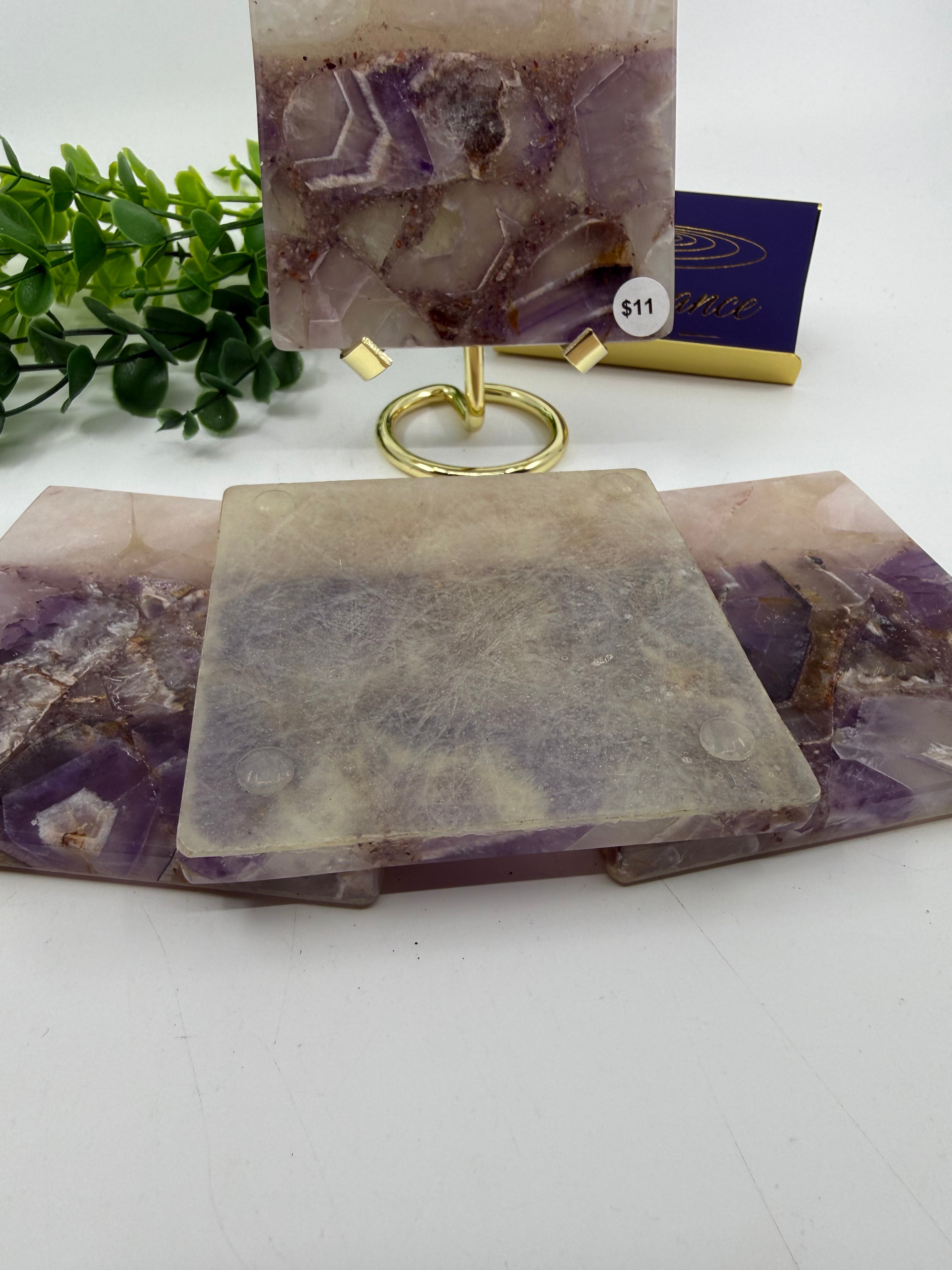 Chevron Amethyst Slab | Coaster | Intuitively Chosen