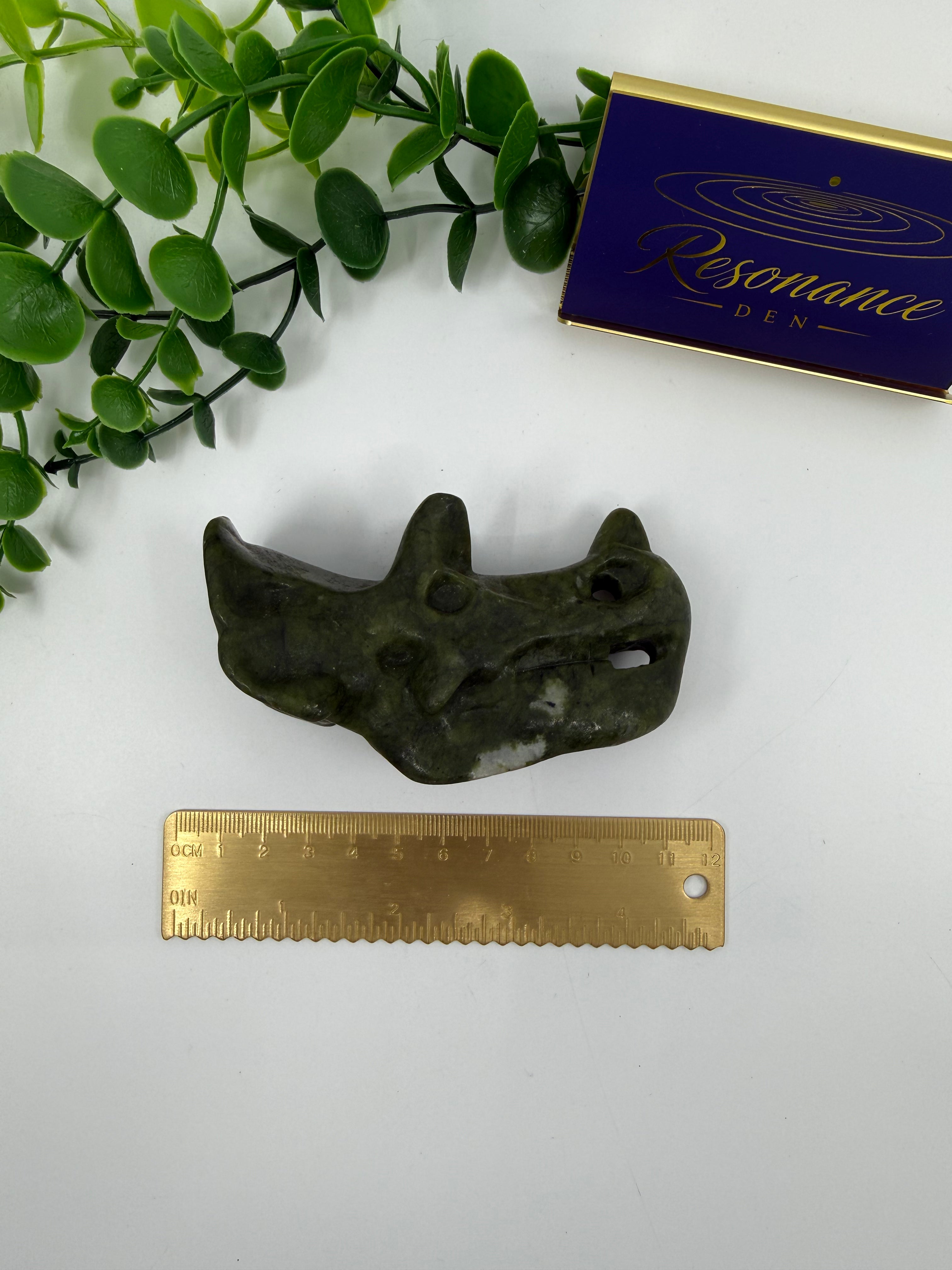 Jade Dinosaur Skull