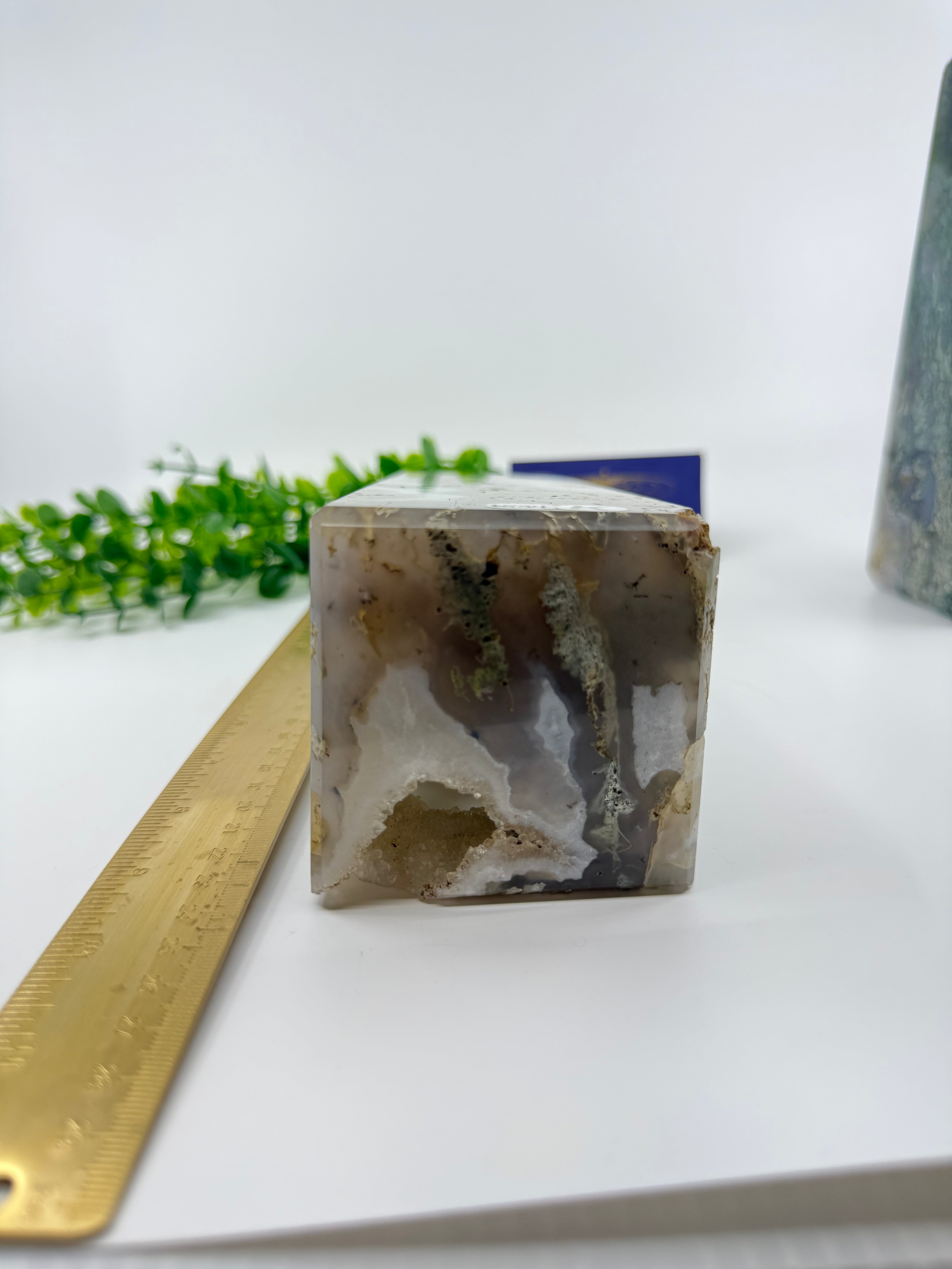 Moss Agate Large Tower (Opt K)
