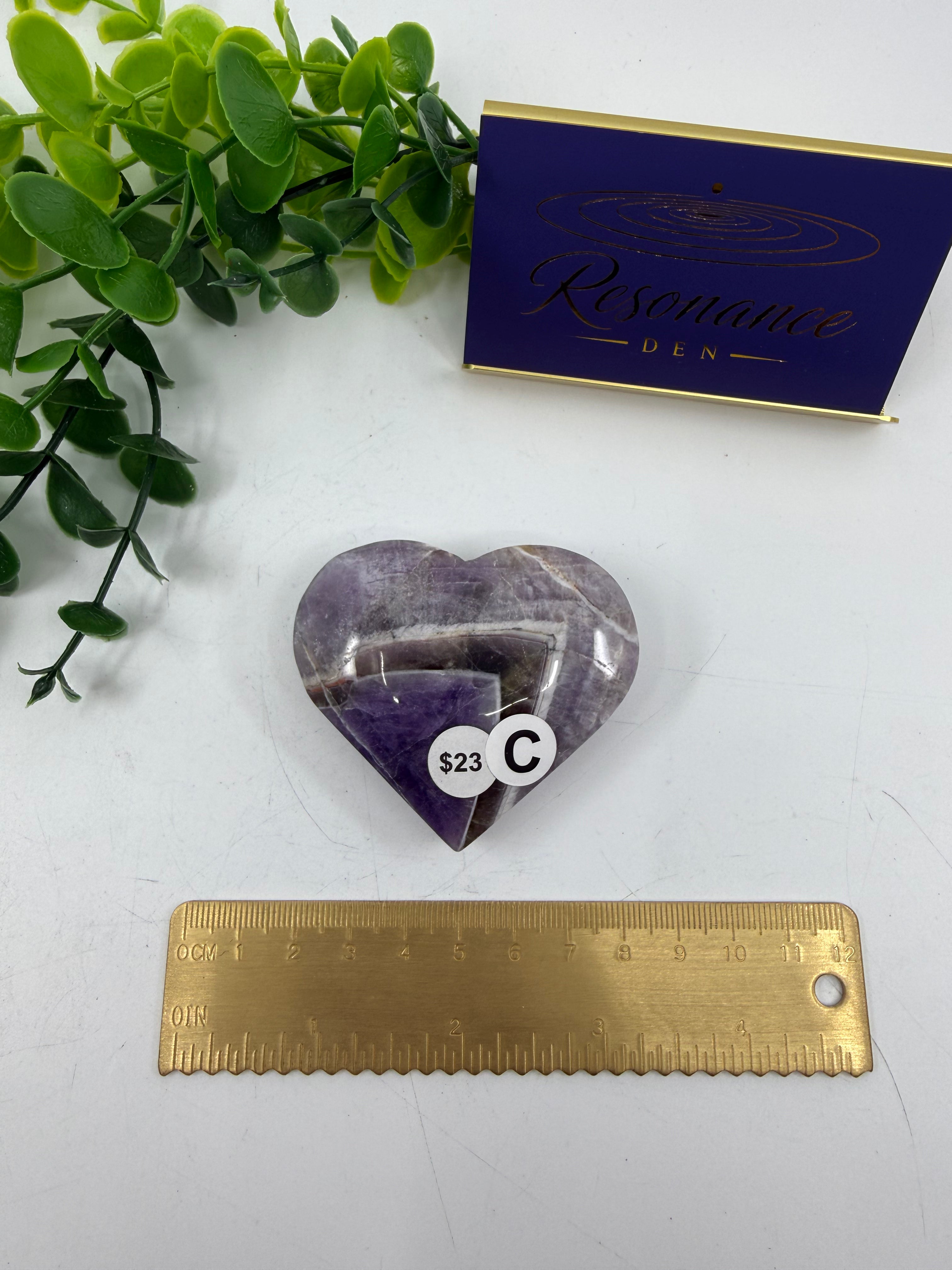 Chevron Amethyst Heart (Opt C)