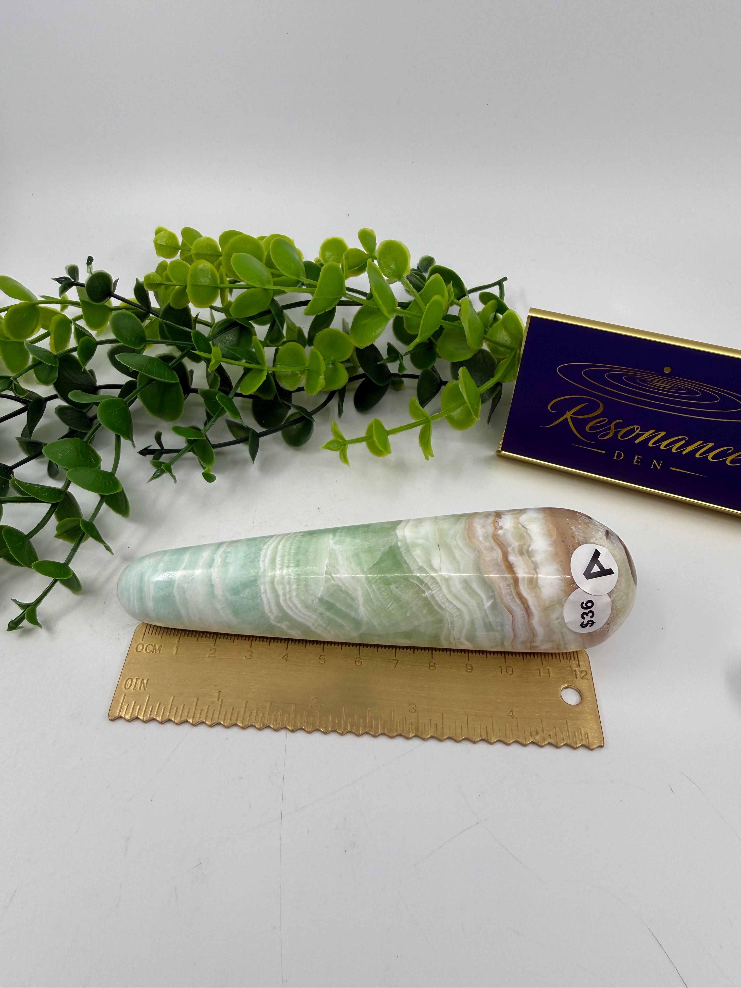 Caribbean Calcite Massage Wand (Opt A)