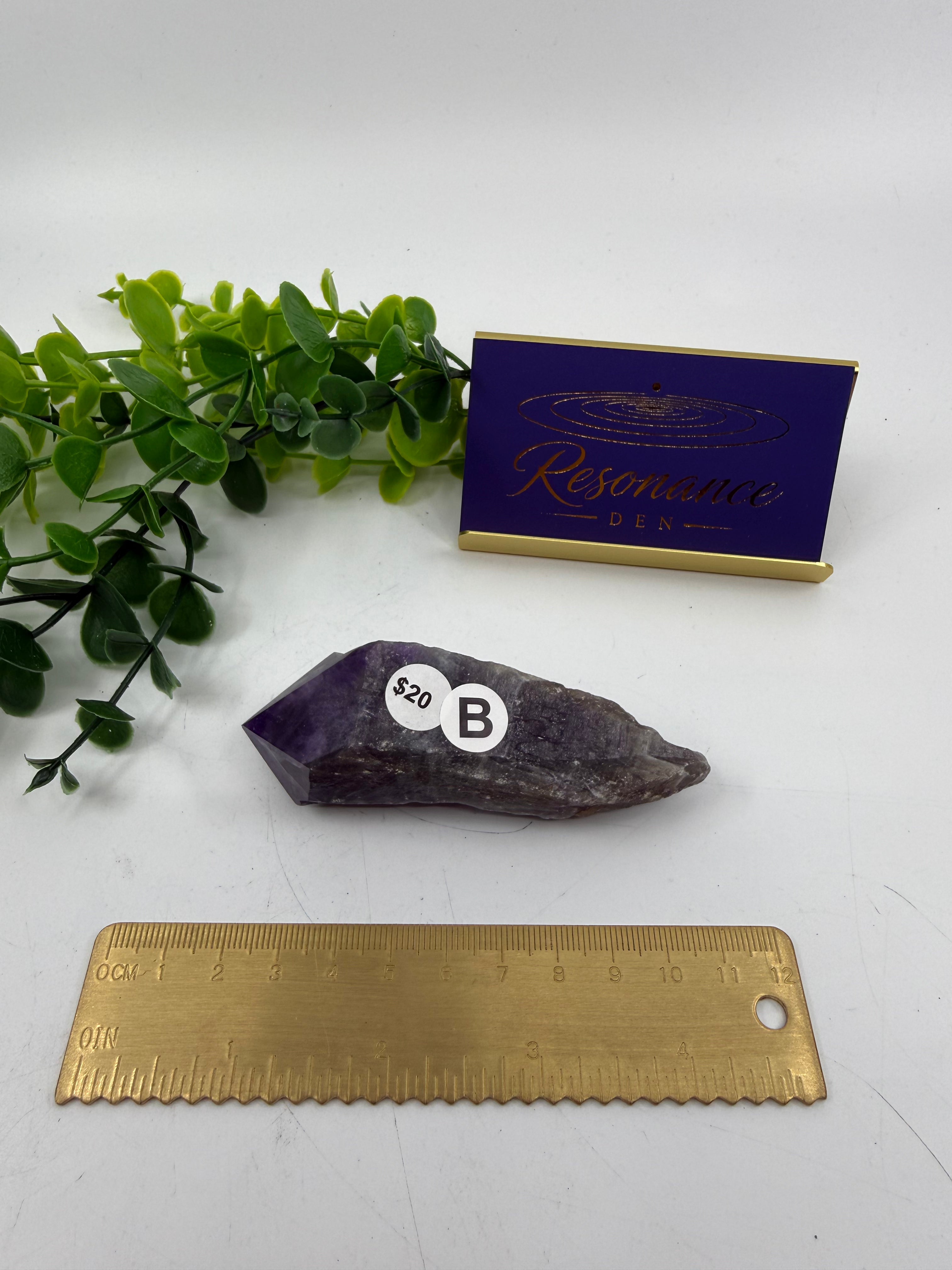 Chevron Amethyst Raw Point (Opt B)