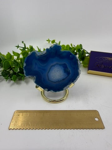 Dyed Blue Agate Slice (Opt I)