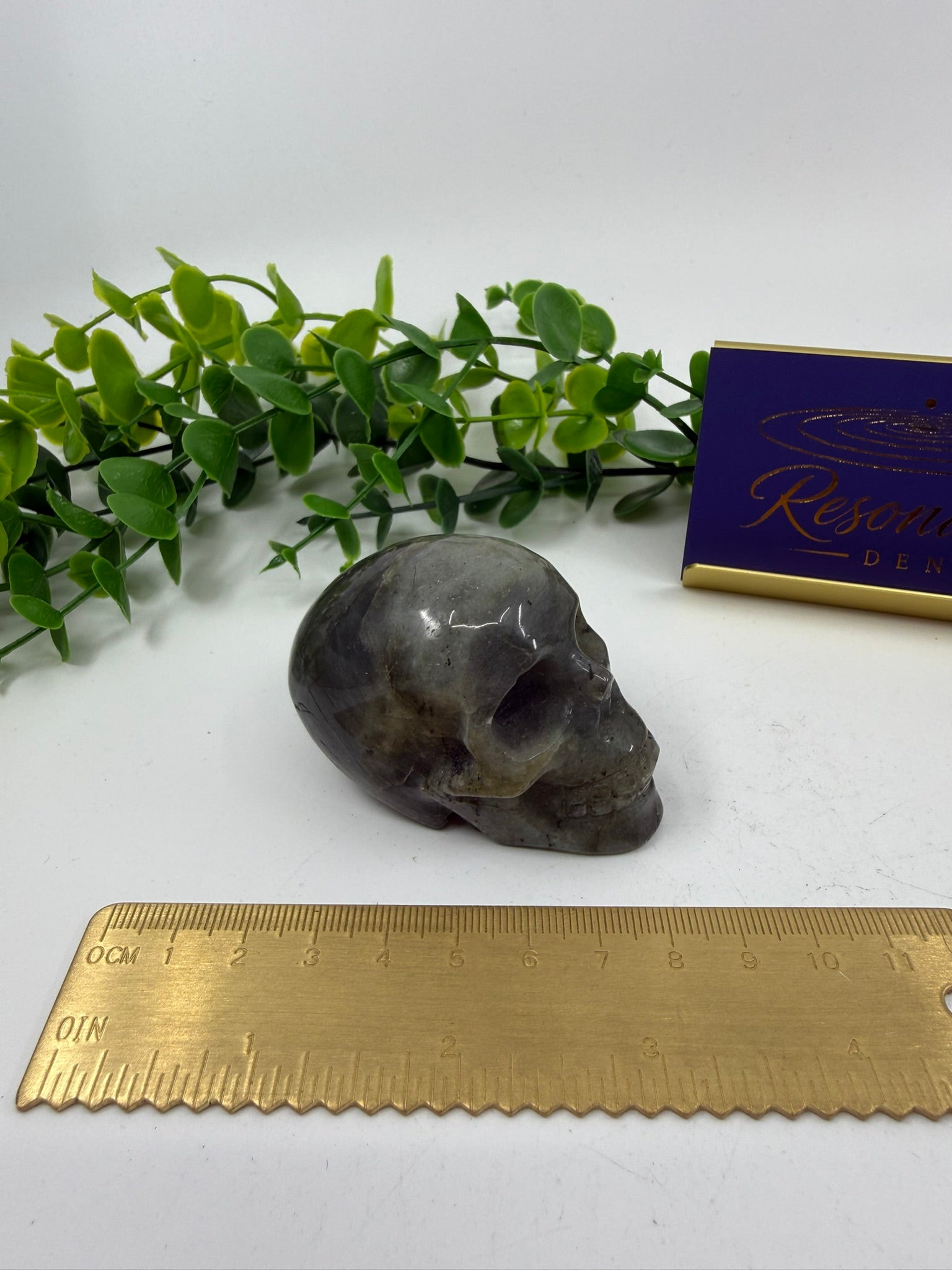 Labradorite Small Skull Carving