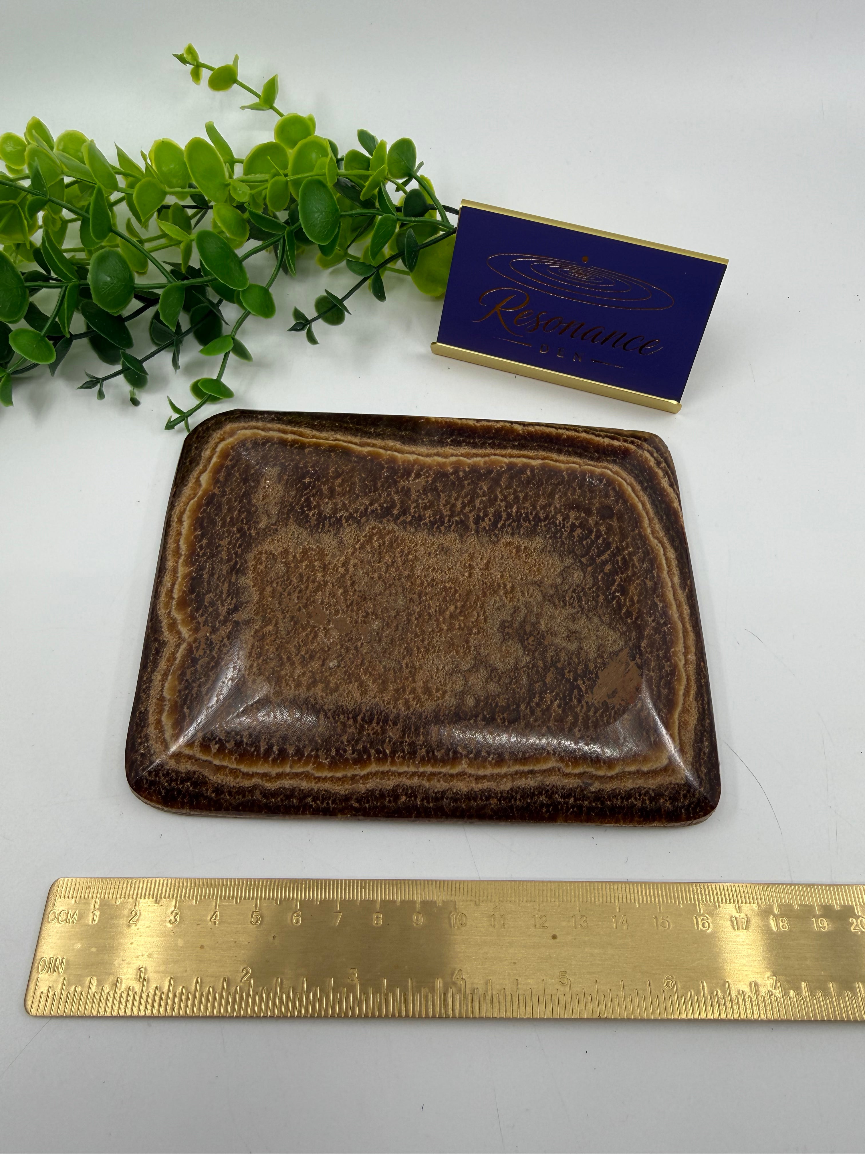Chocolate Calcite Trinket Tray (Opt A)