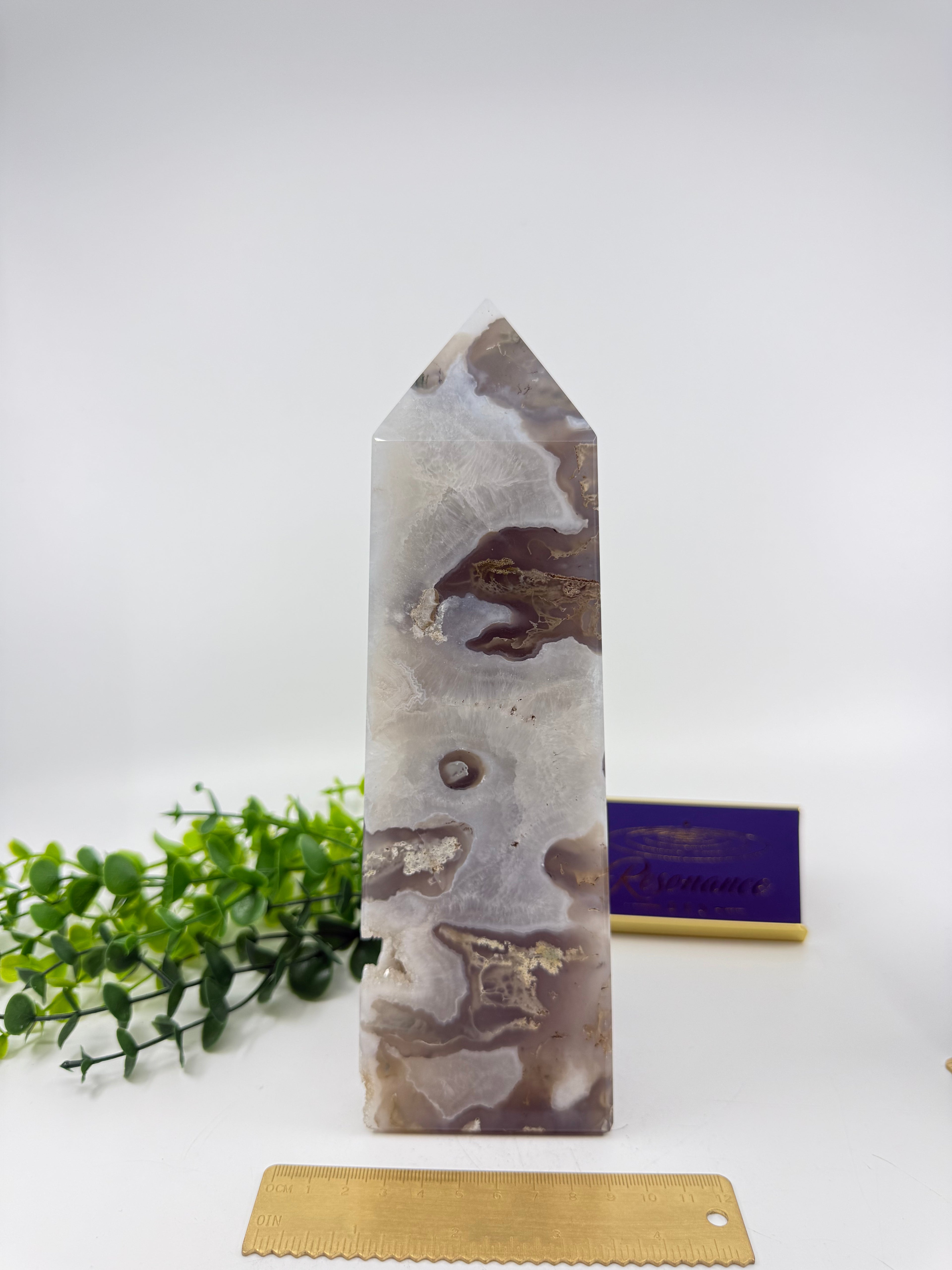 Moss Agate Large Tower (Opt K)