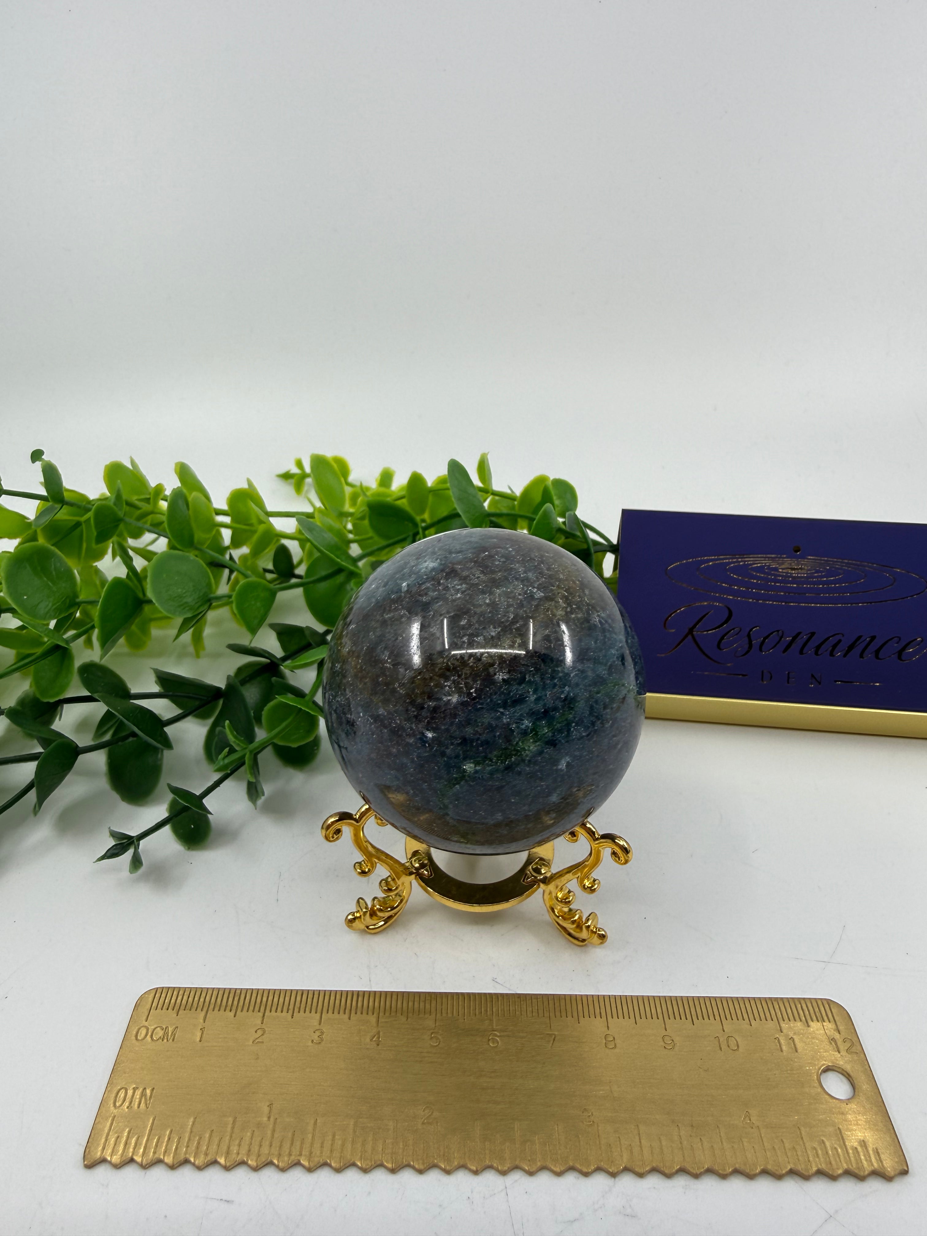Ruby Fuchsite in Kyanite Sphere (Opt A)
