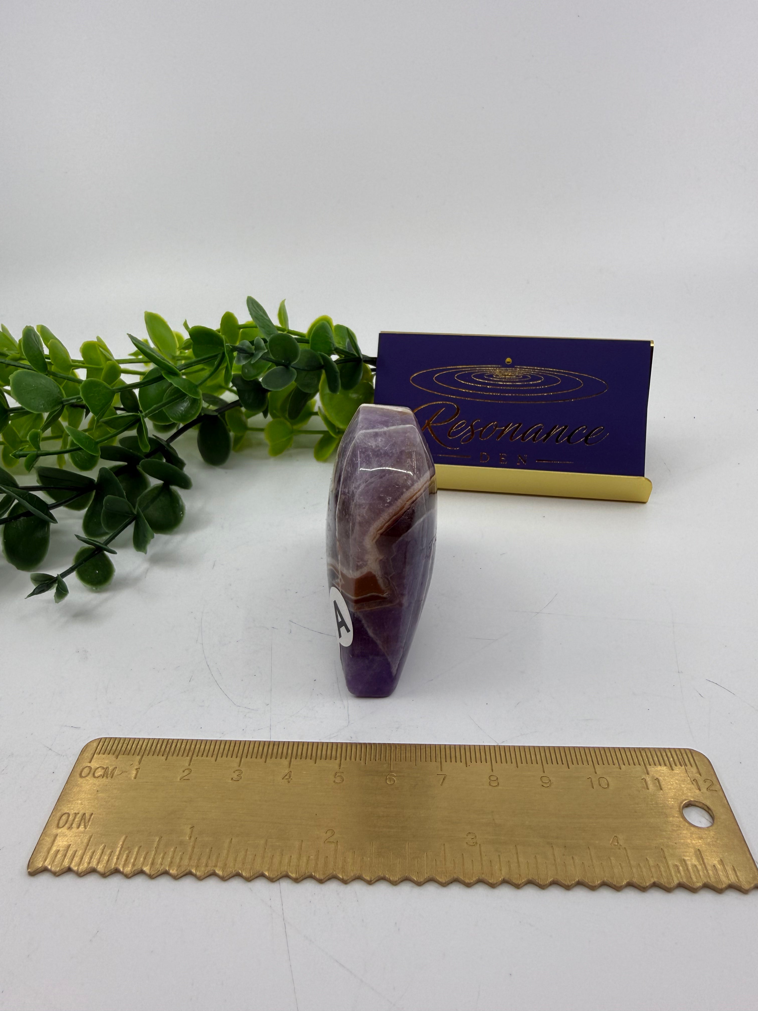 Chevron Amethyst Heart (Opt A)