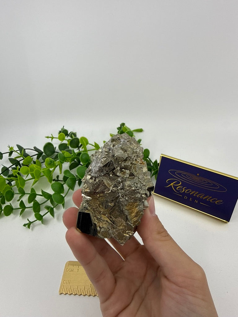Pyrite with Calcite Raw Chunk (Opt E)