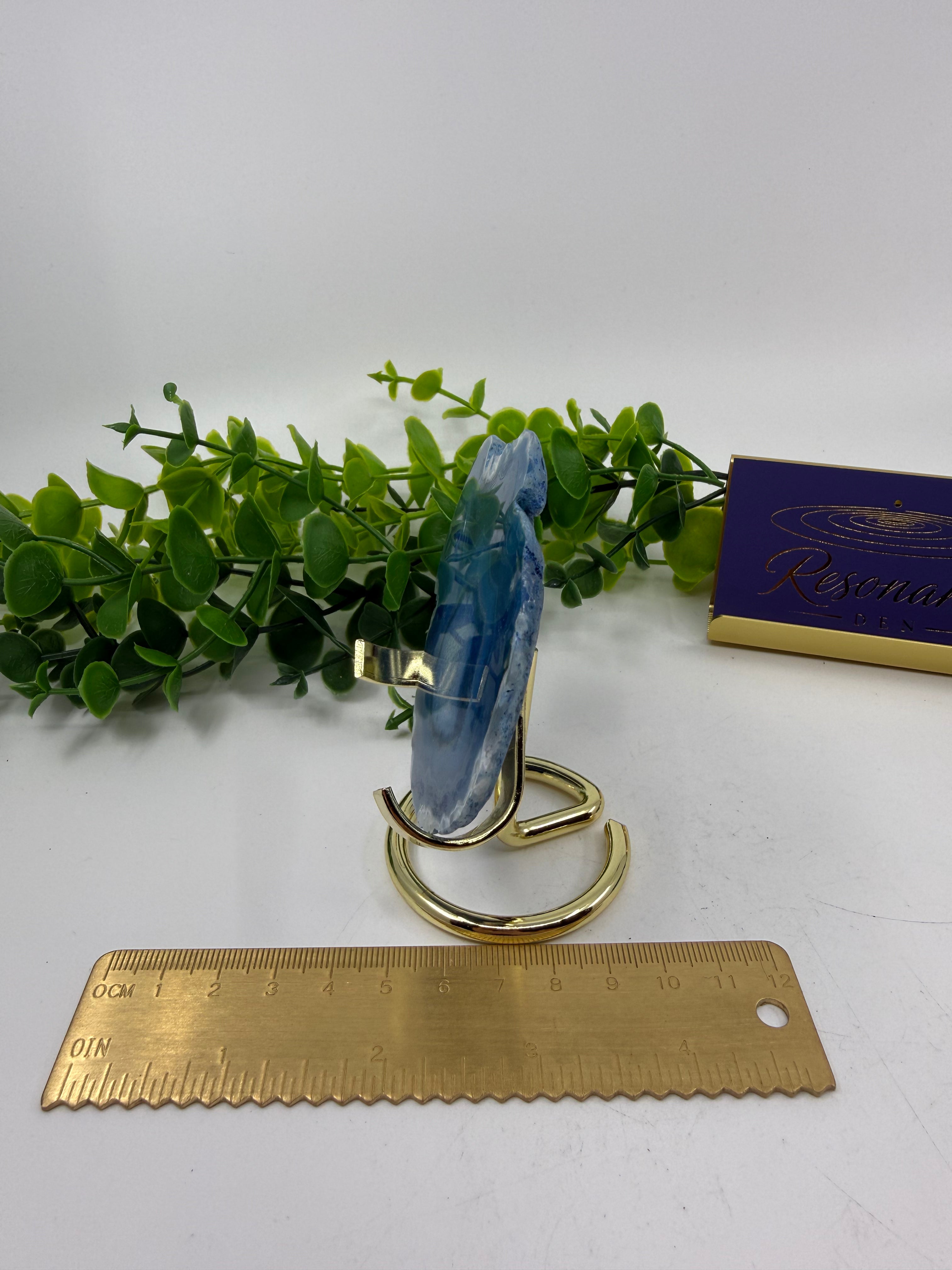 Dyed Blue Agate Slice (Opt I)