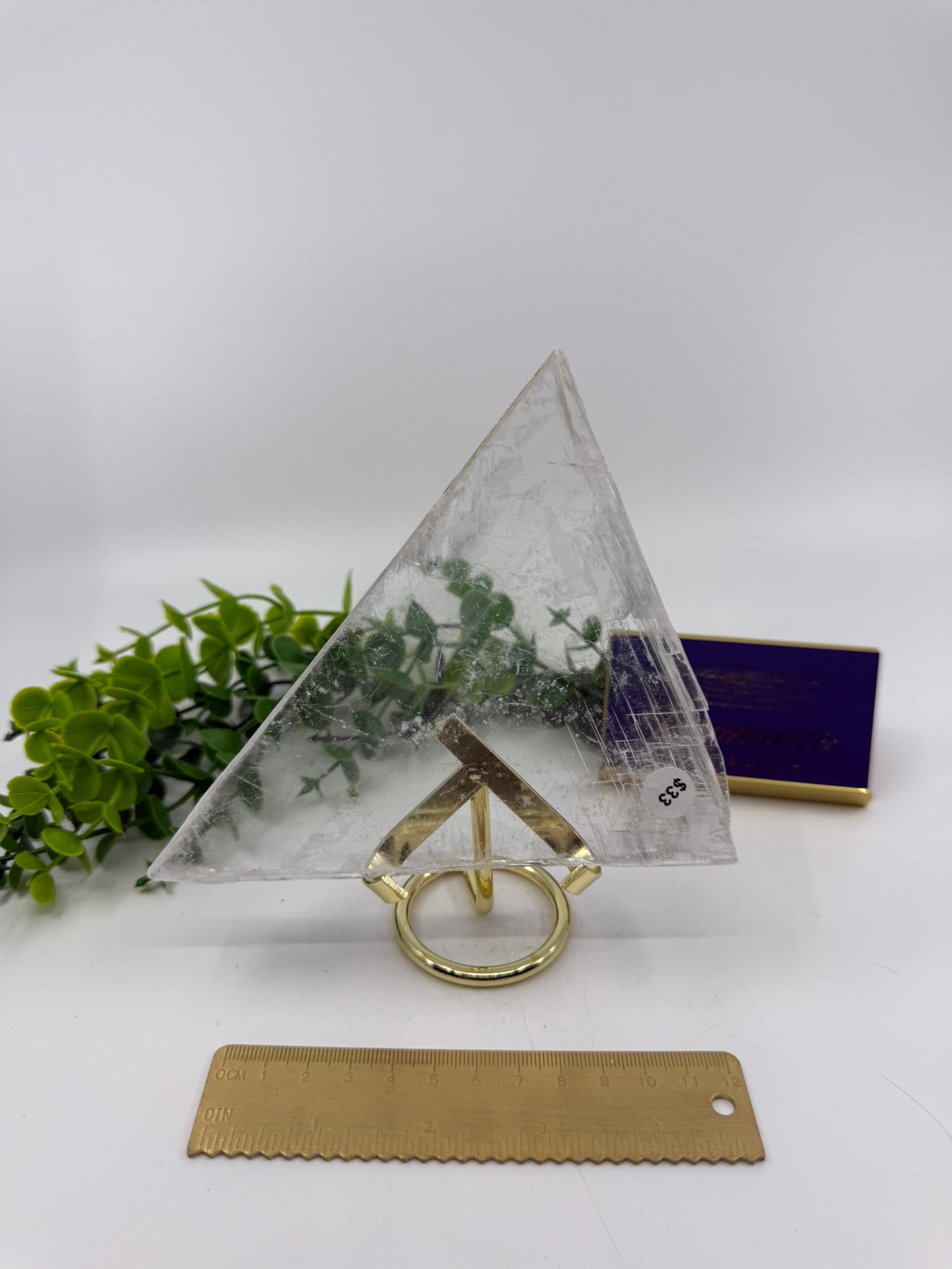 Selenite Triangle Slab