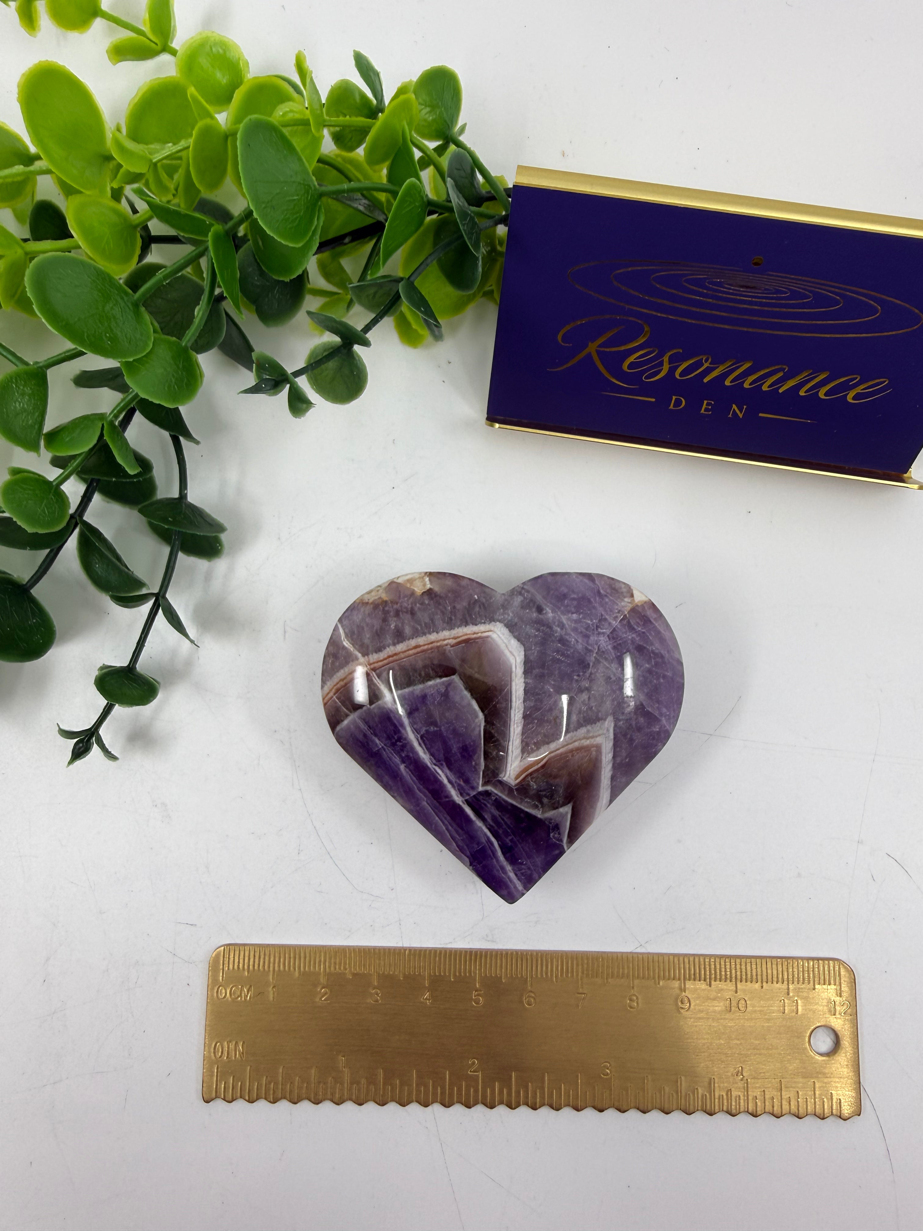 Chevron Amethyst Heart (Opt A)