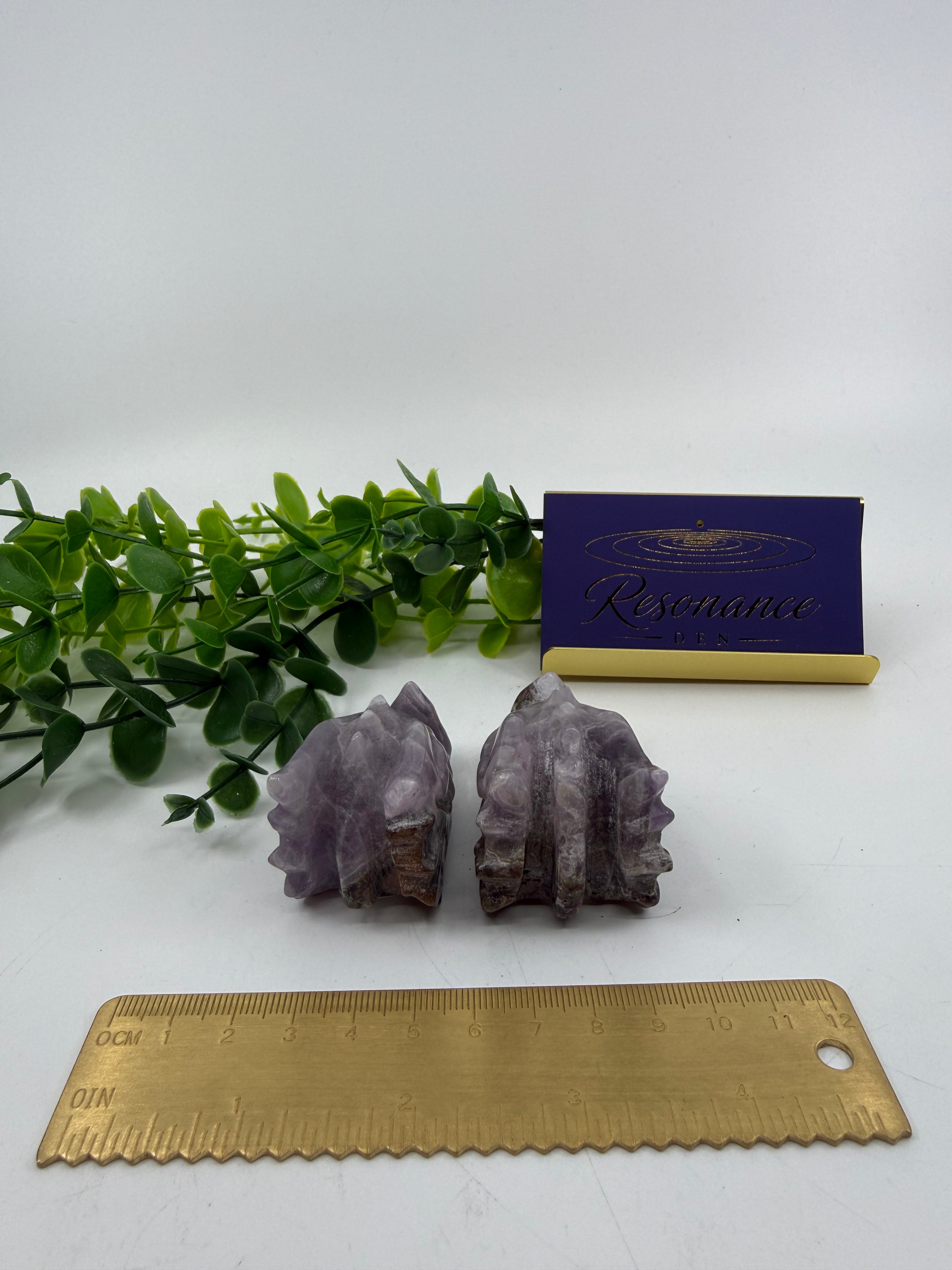 Chevron Amethyst Dragon Head Carving | Intuitively Chosen