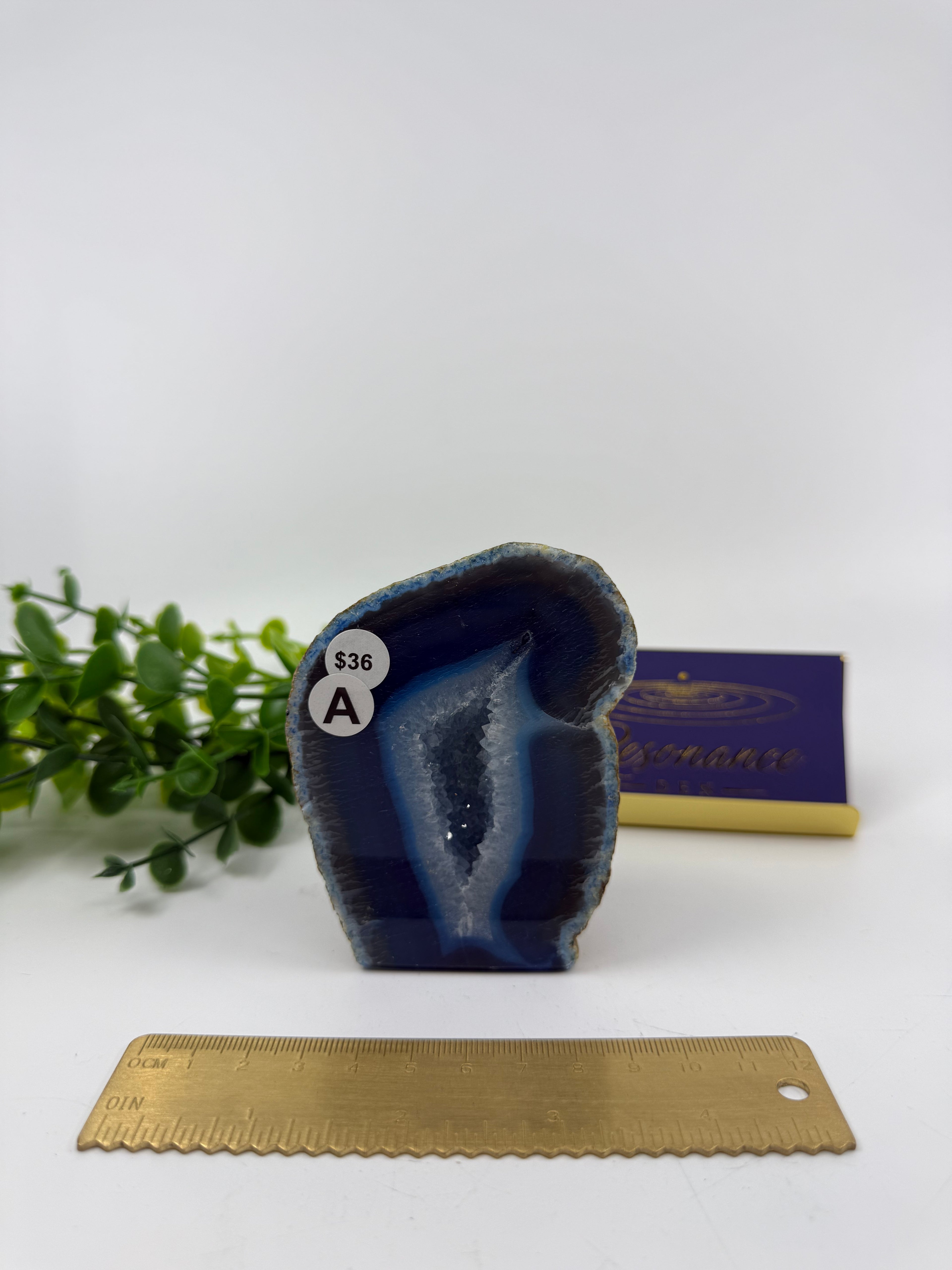Dyed Blue Agate Sliced Freeform (Opt A)