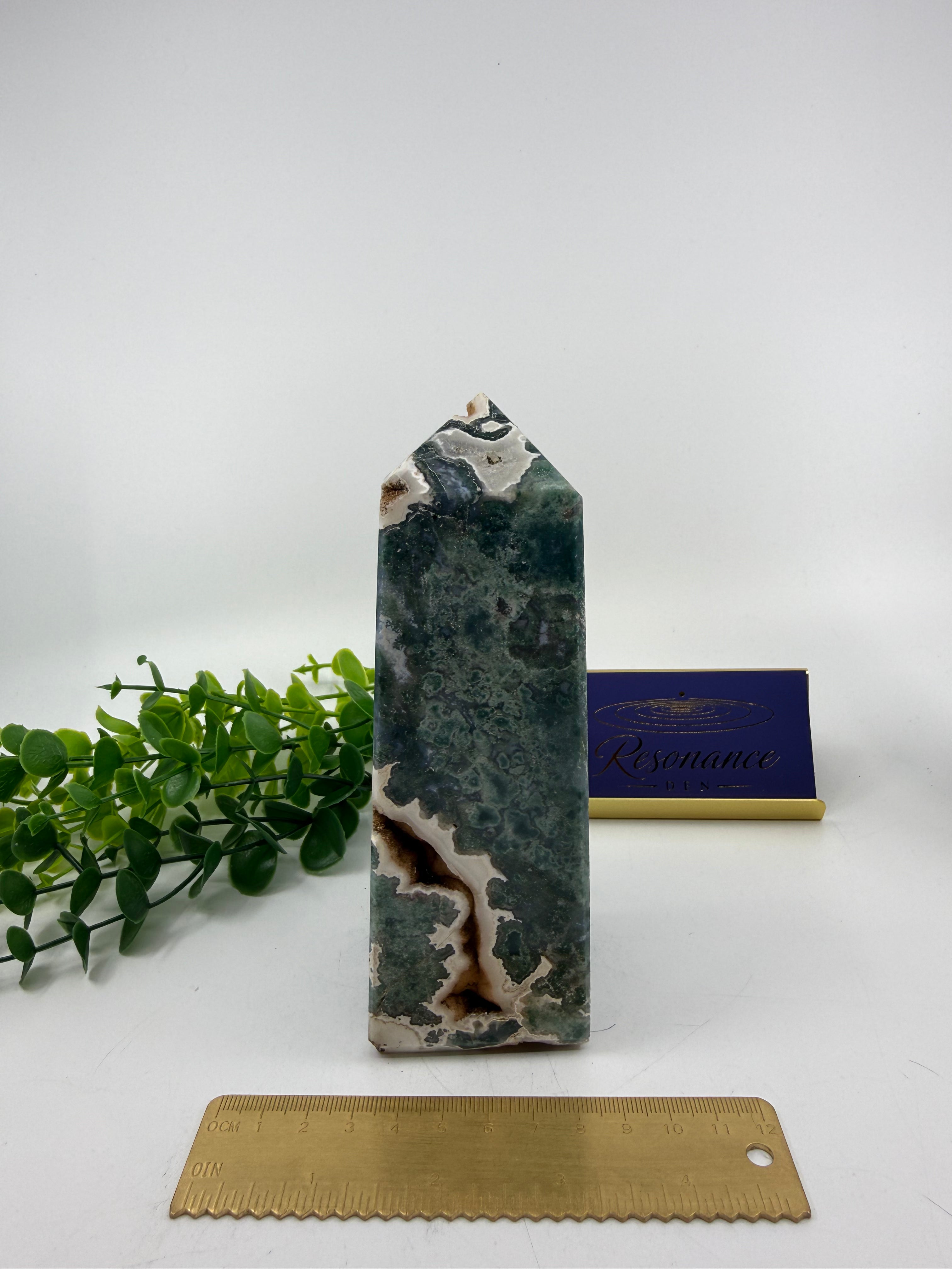 Moss Agate Large Tower (Opt M)