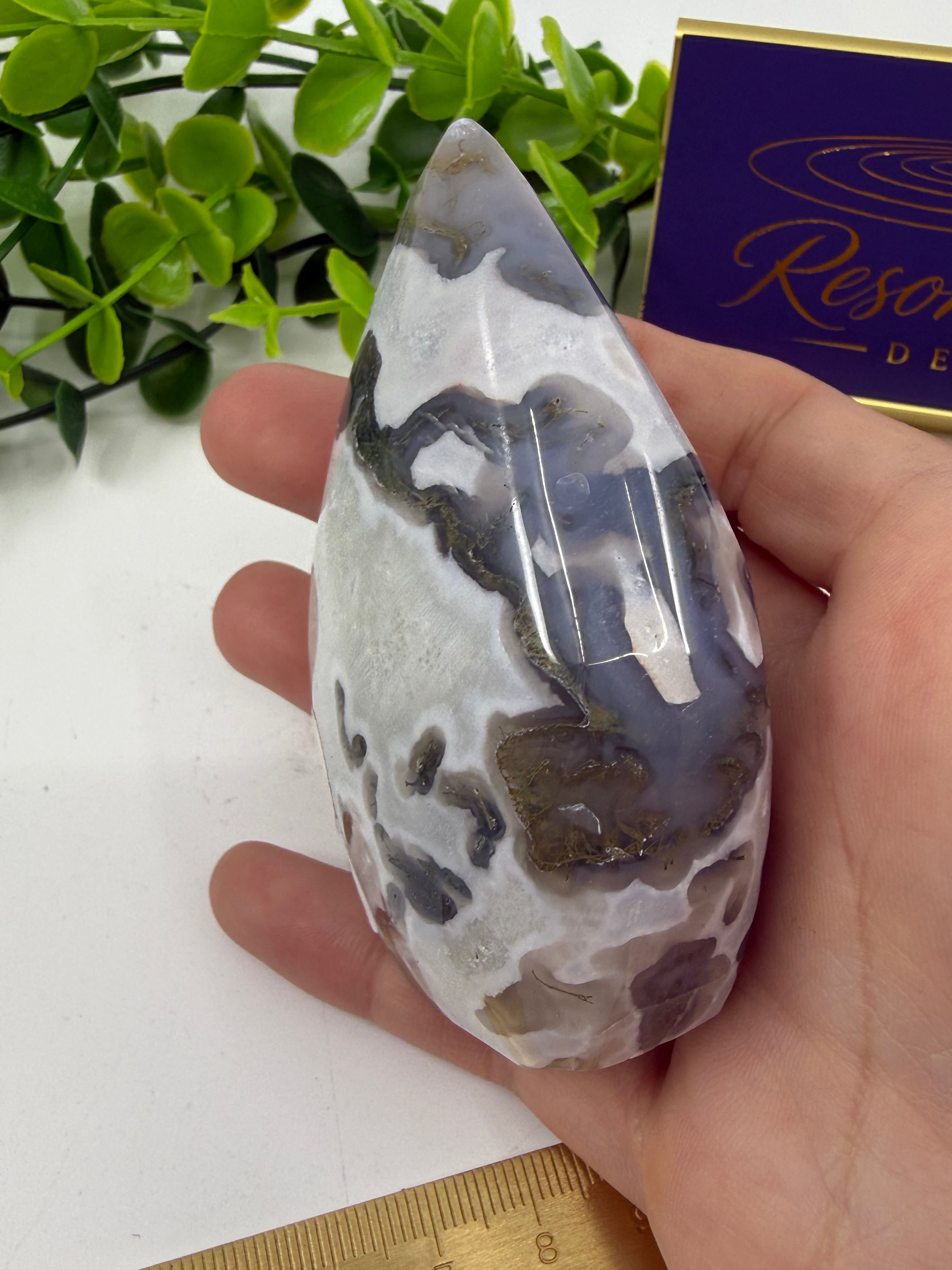 Moss Agate Freeform Flame (Opt C)