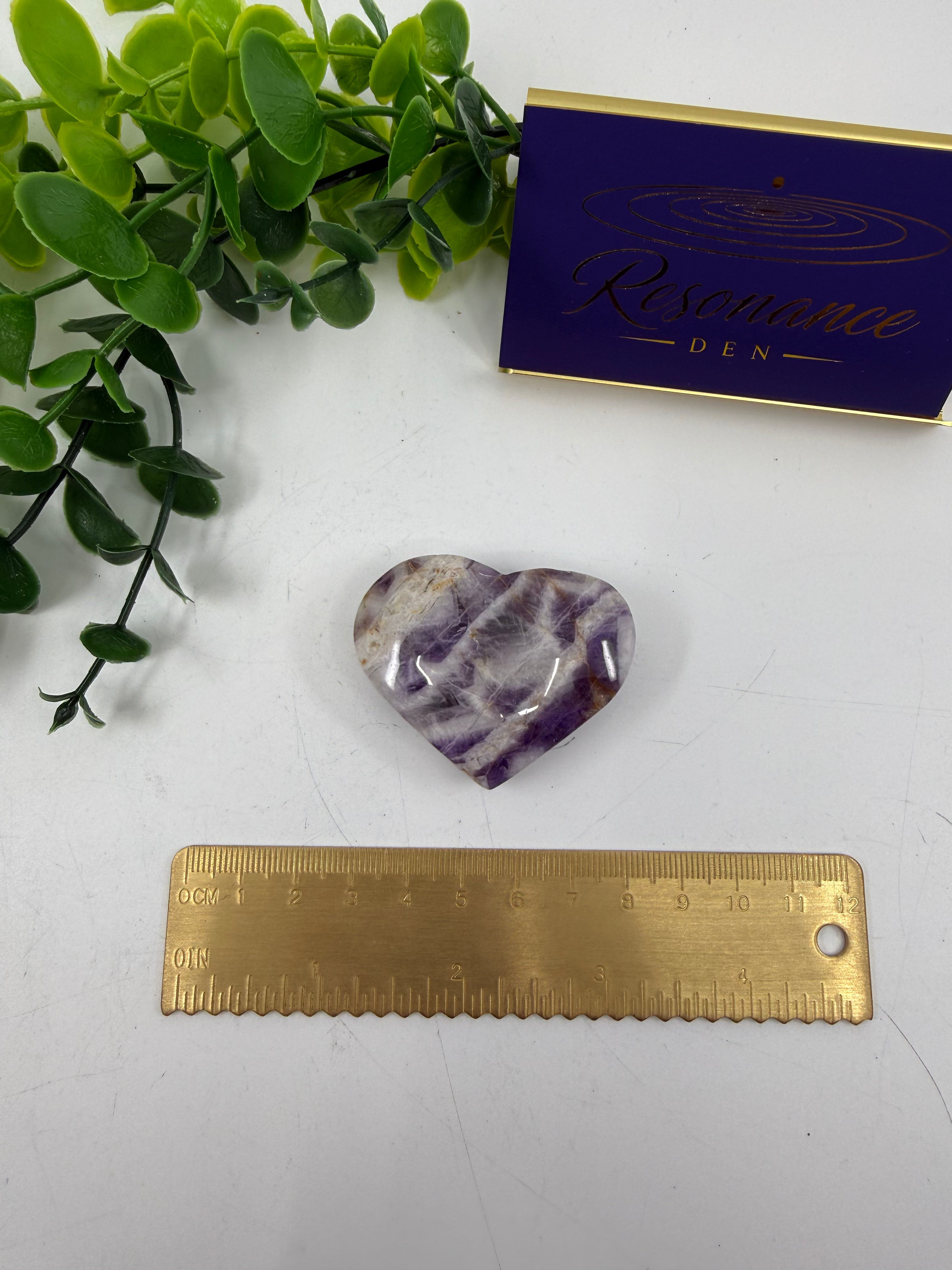 Chevron Amethyst Heart (Opt E)